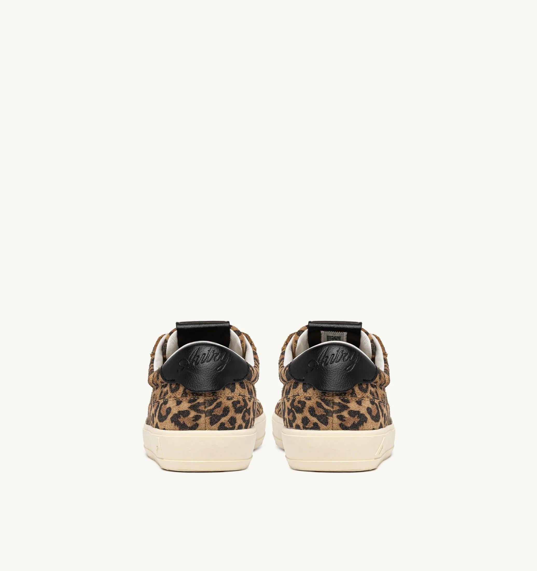 SNEAKERS WINDSCAPE LOW IN SUEDE LEOPARD E NERO<BR/> SCLW DY01 AUTRY ACTION SHOES 