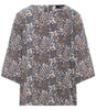 Blusa in crêpe de Chine di seta stampata