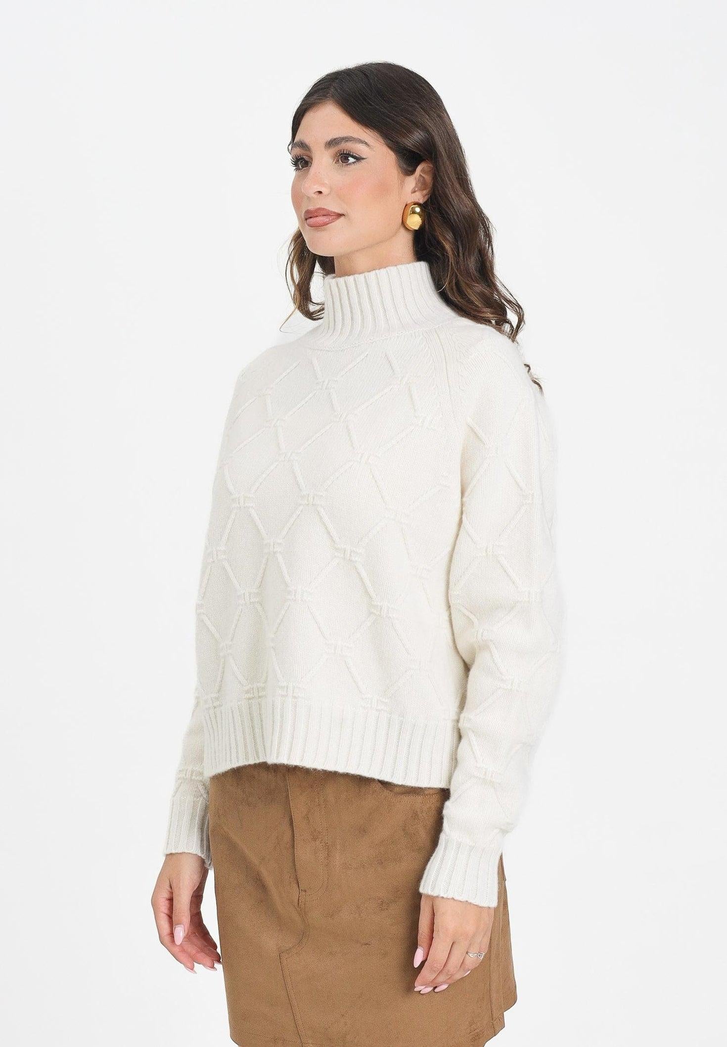 Pullover in maglia con losanghe jacquard MK55T57E2 DZ9 ELISABETTA FRANCHI 