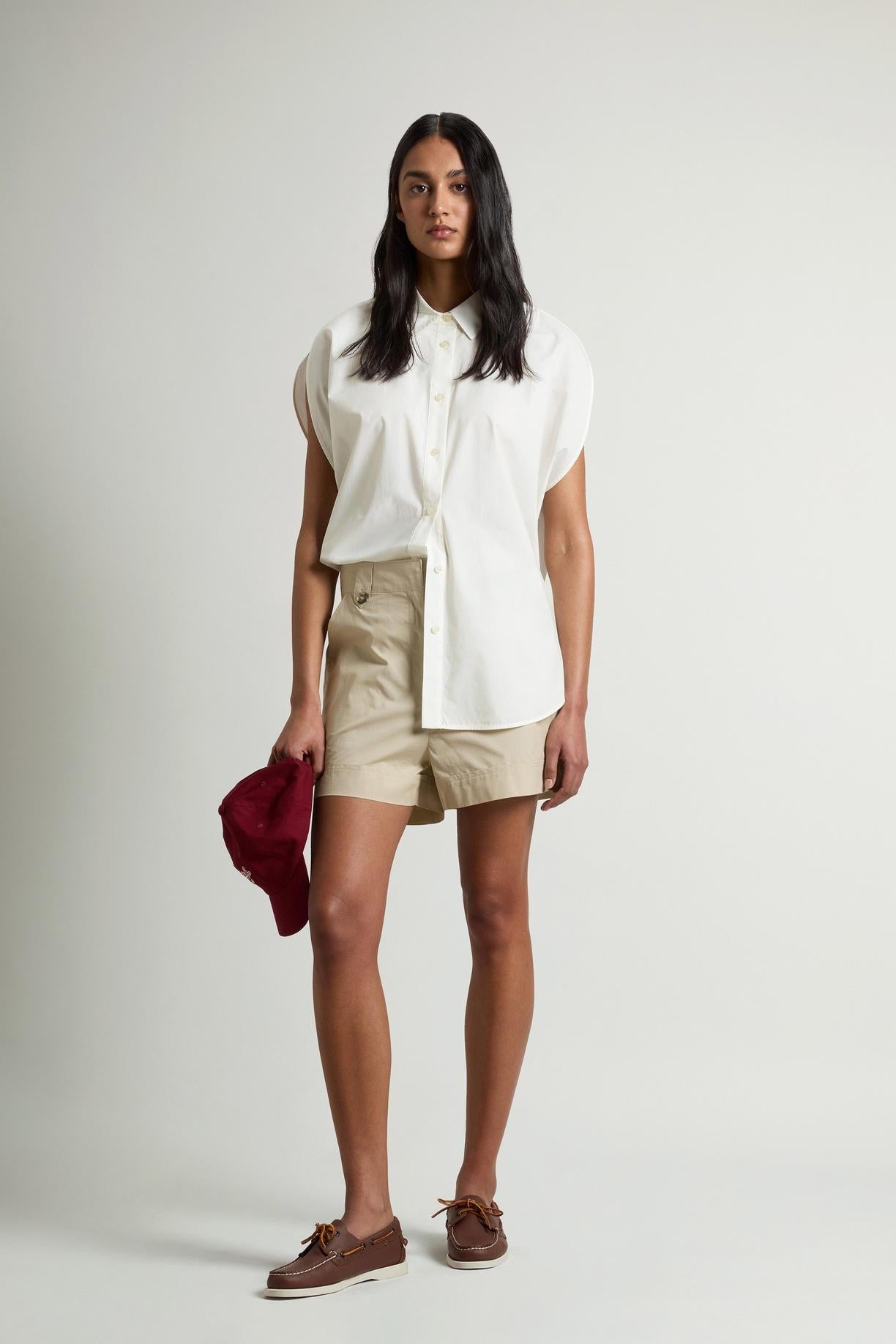 Blusa in popeline di puro cotone<BR/> CFWWSI2010FRUT3944 8270 WOOLRICH 