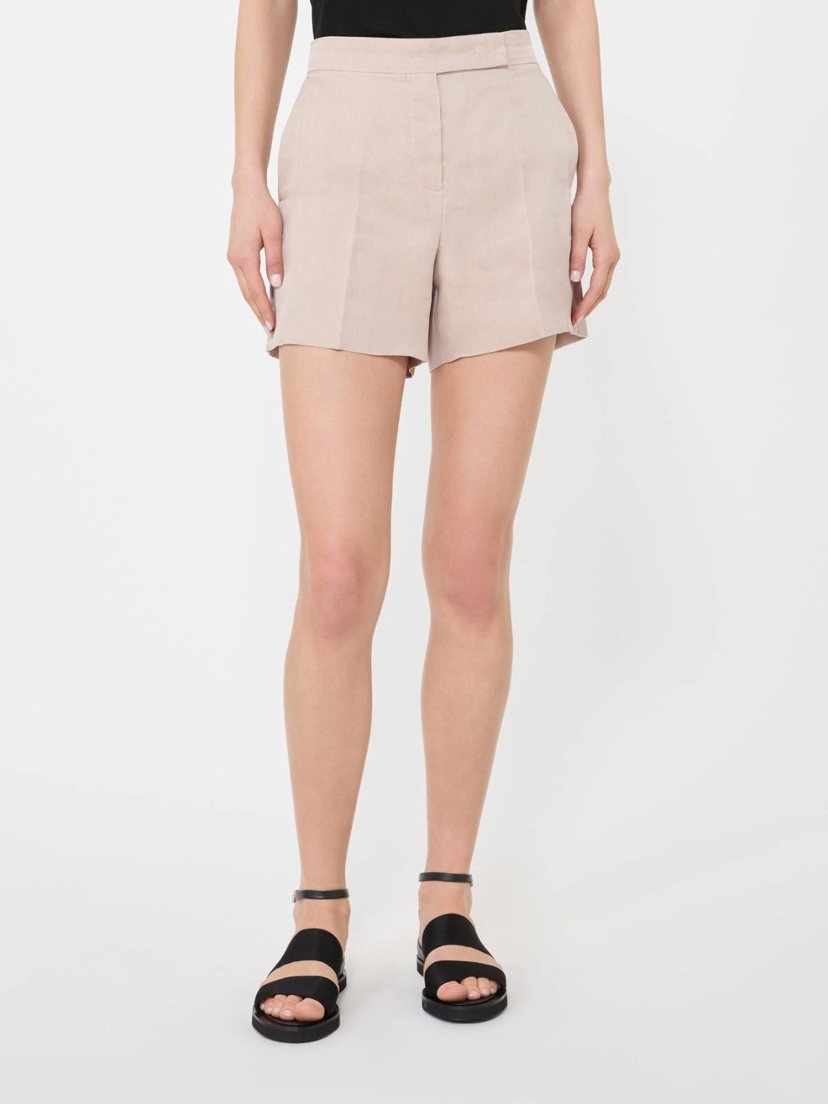 Short in tela di lino - Cammello MXSAEROSI 003 MAX MARA SFILATA 