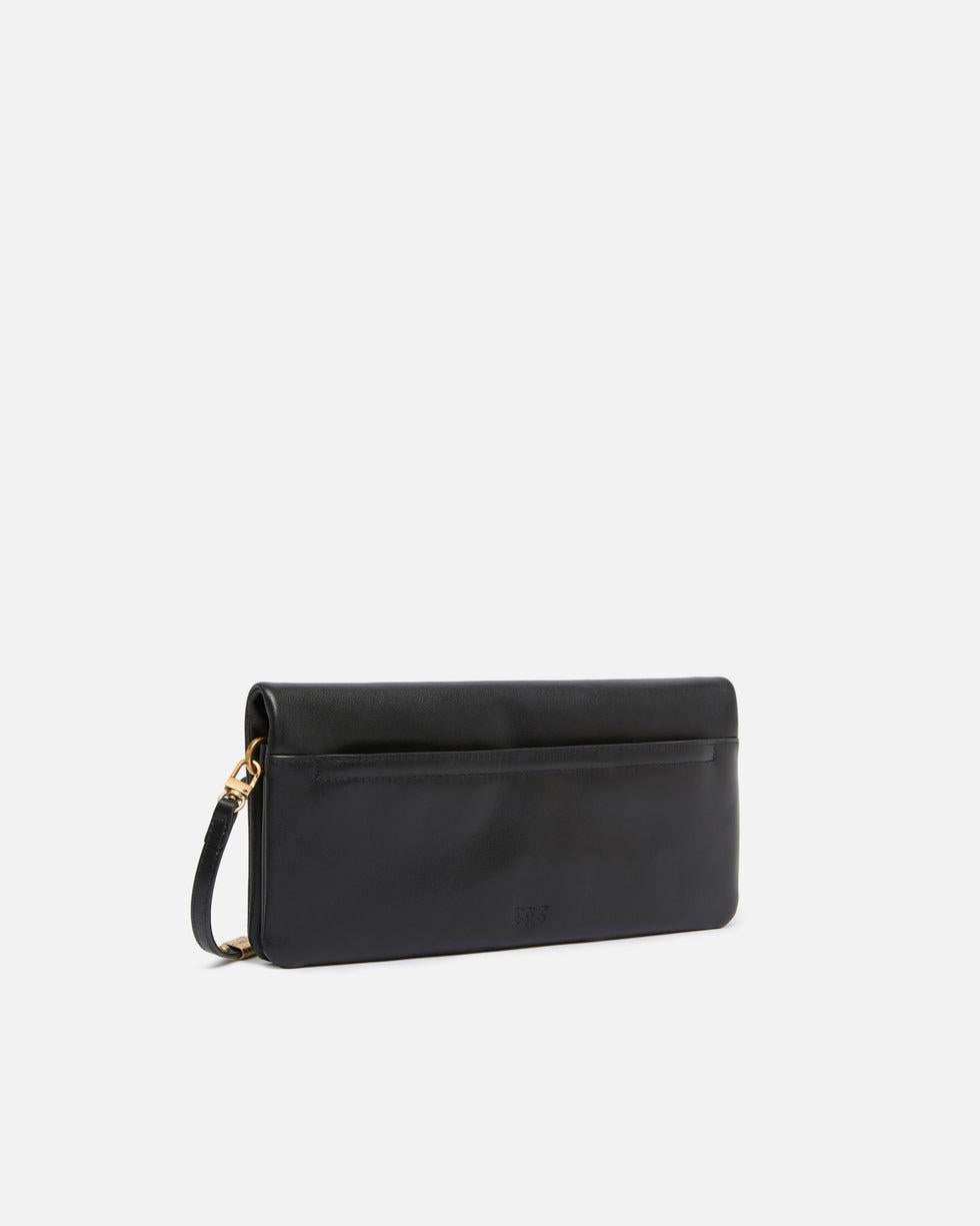 Pochette a tracolla media Love Bag Click Soft Horizontal in pelle<BR/> 106022A0QO Z99Q PINKO 