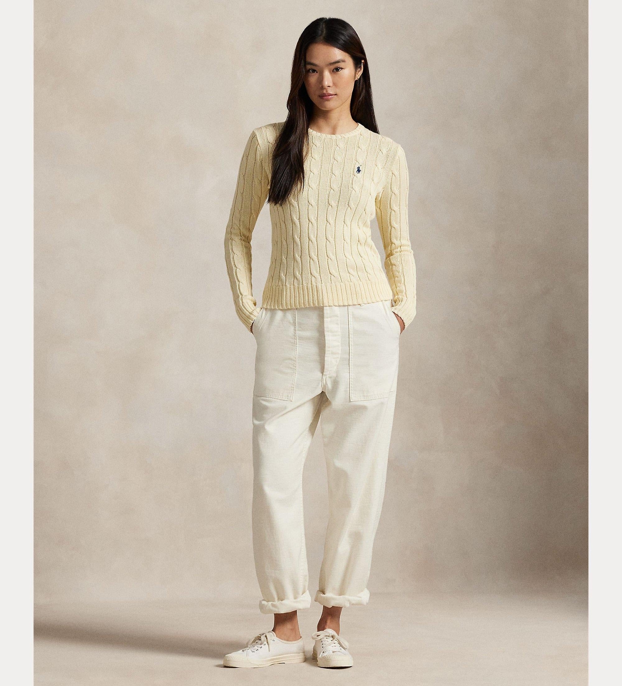 Maglia a girocollo in cotone a trecce 211971869 015 RALPH LAUREN 