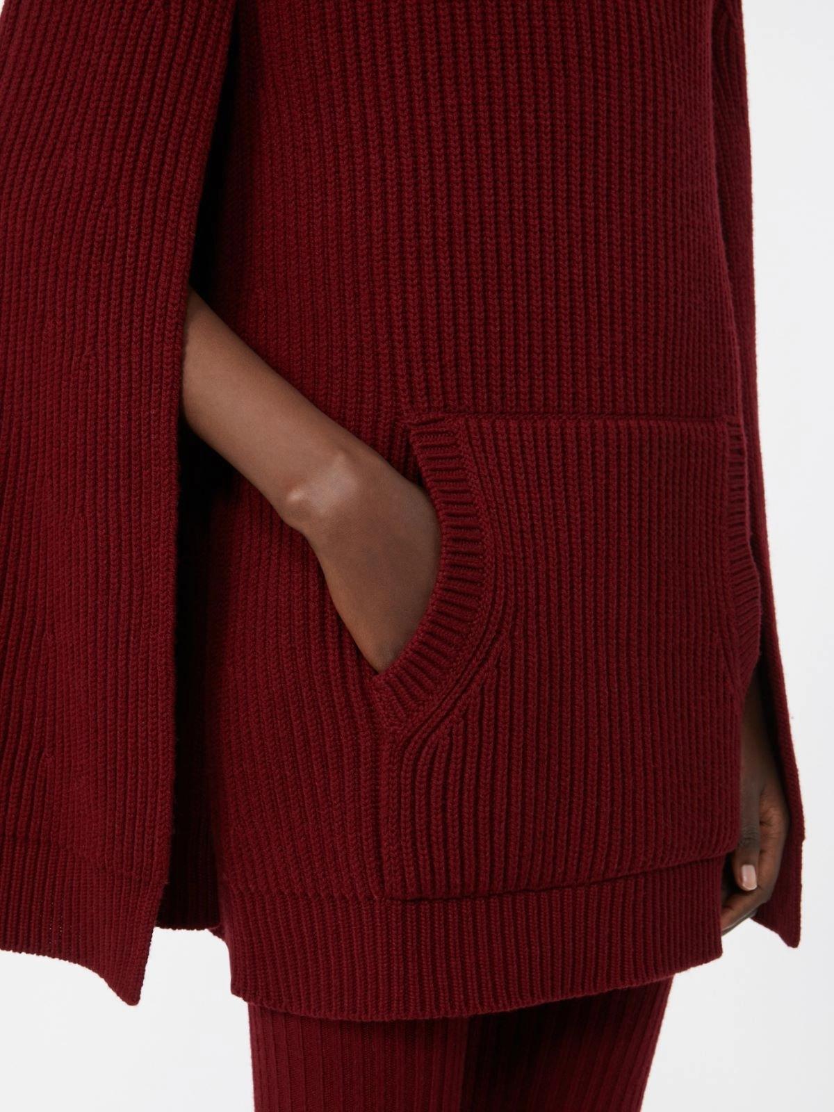 Abito a mantella in lana e cachemire - Lampone<BR/> ASTORIA1234 008 MAX MARA 