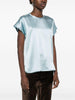 Blusa donna in satin maniche ad aletta