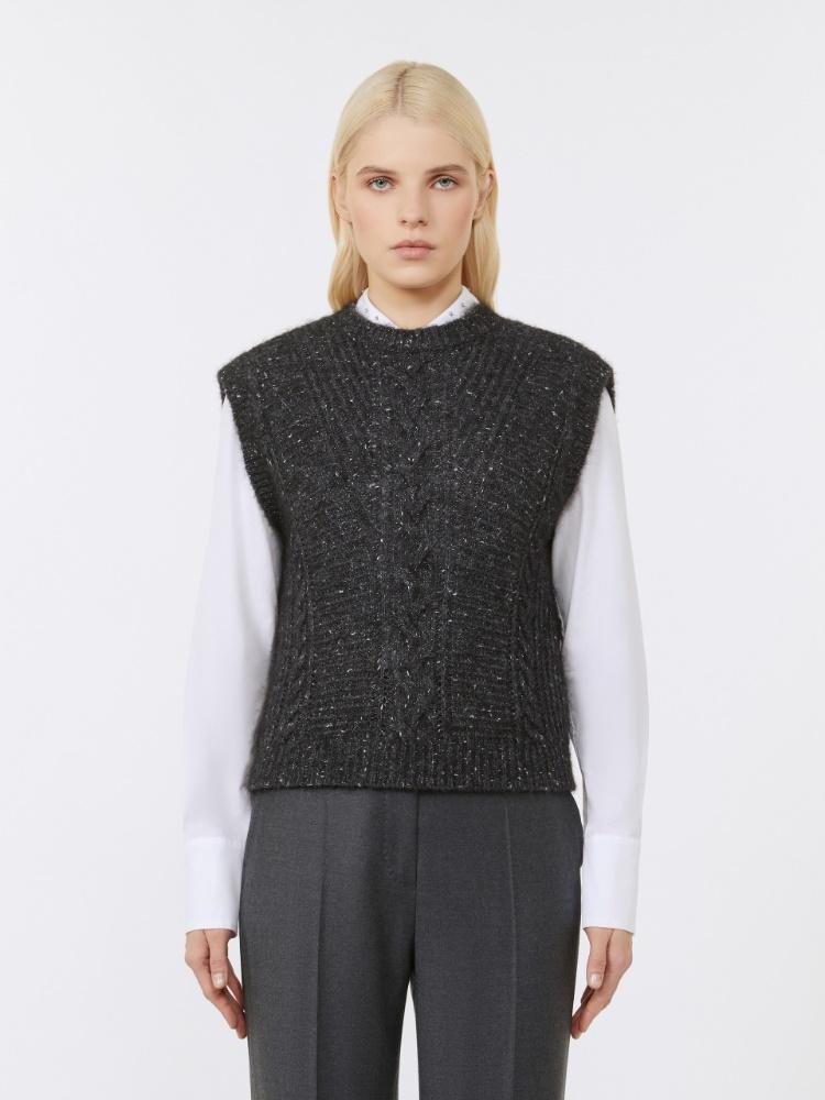 Gilet in alpaca e lurex<BR/> TAFFY 005 MAX MARA STUDIO 