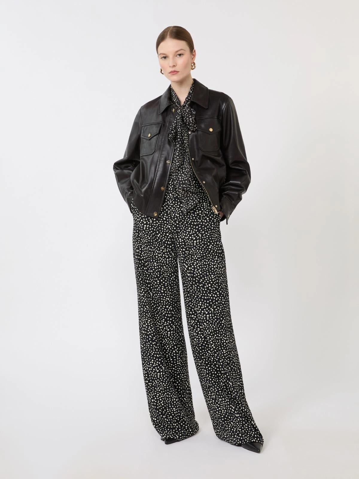 MSTFRESCO<BR/>Pantalone in sablé stampato MSTFRESCO 002 MAX MARA CAPSULE 