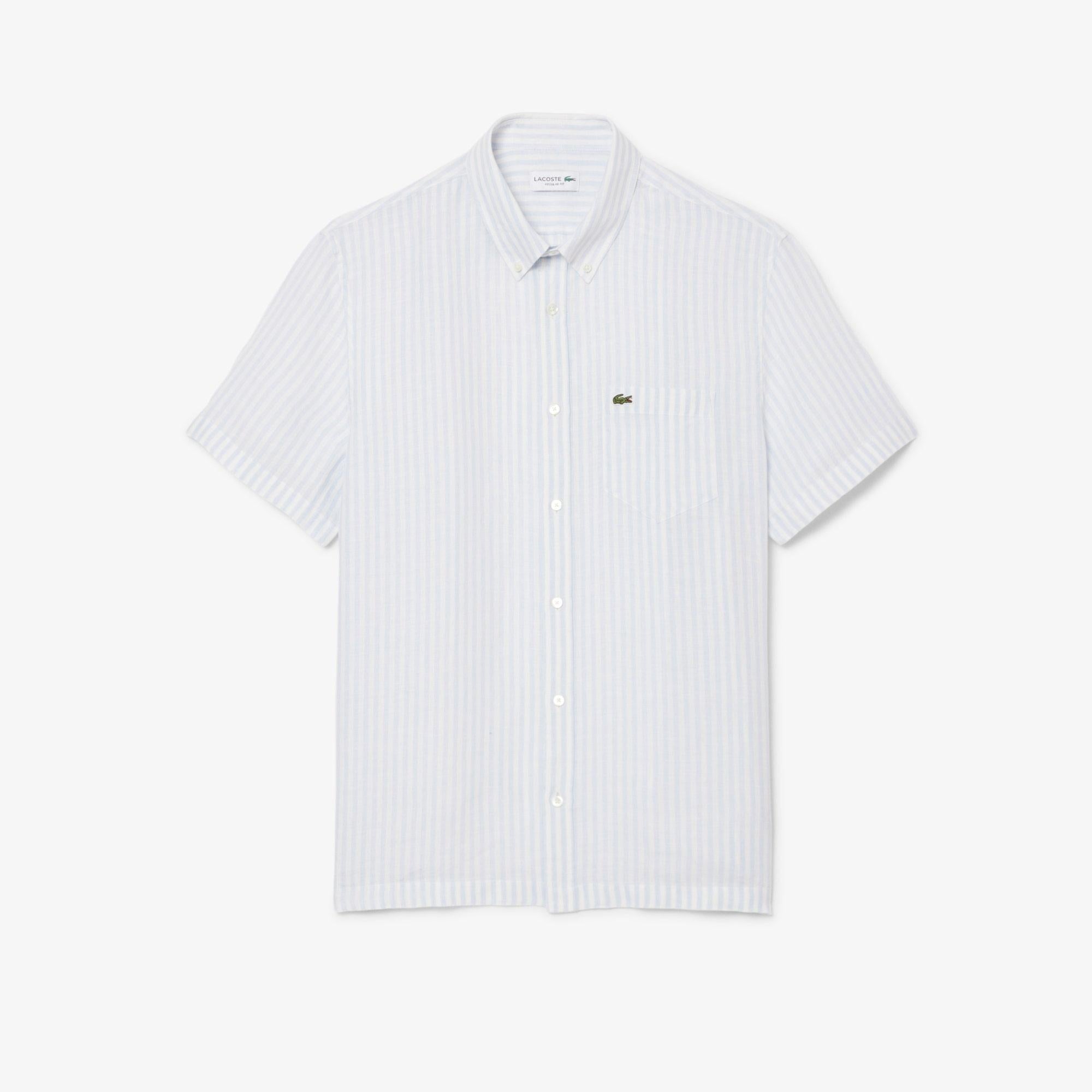 Camicia in lino a maniche corte CH8061 29I LACOSTE 