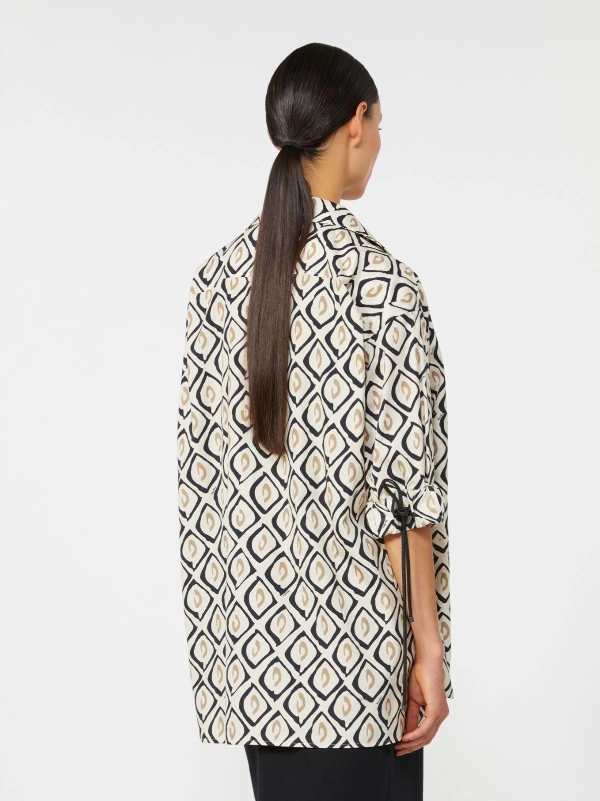 Camicia over in popeline stampato - Beige<BR/> MXMECRU 002 MAX MARA 