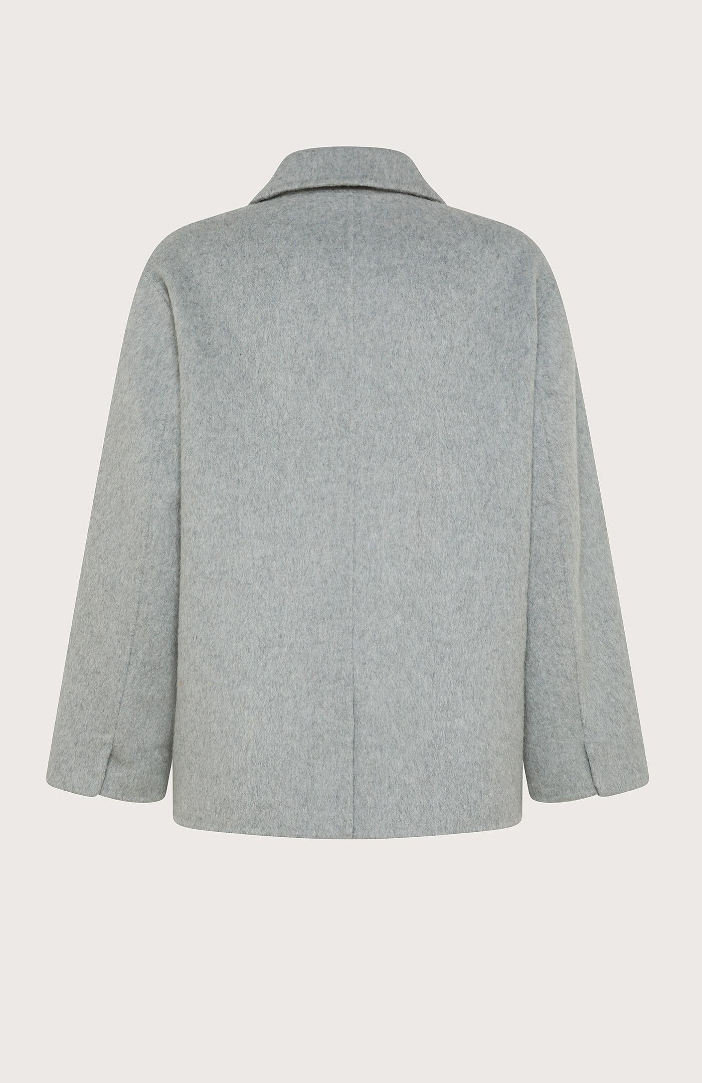 Women's double-breasted wool blend coat