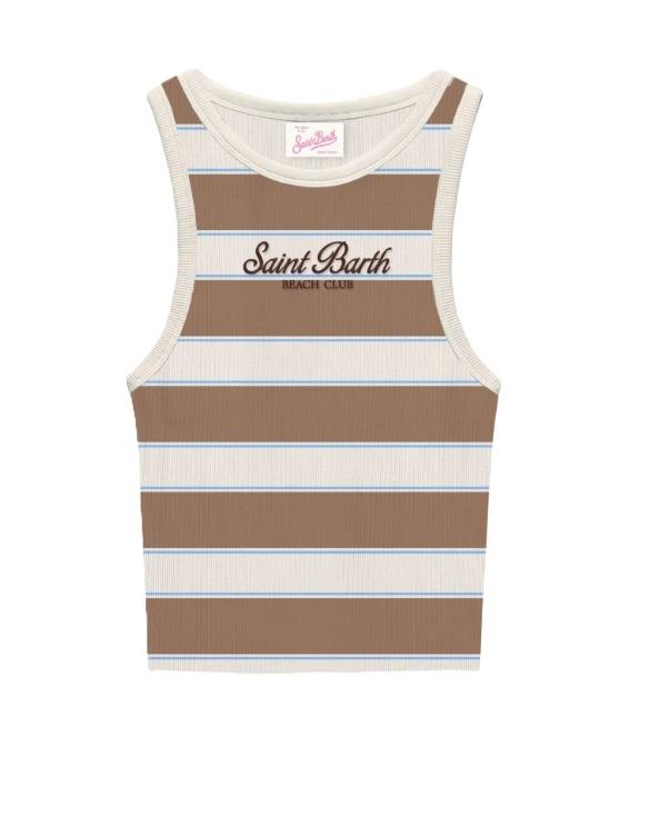 Canotta Donna Ada Rib Con Toppa St Barth AAD001 02675L MC2 SAINT BARTH 