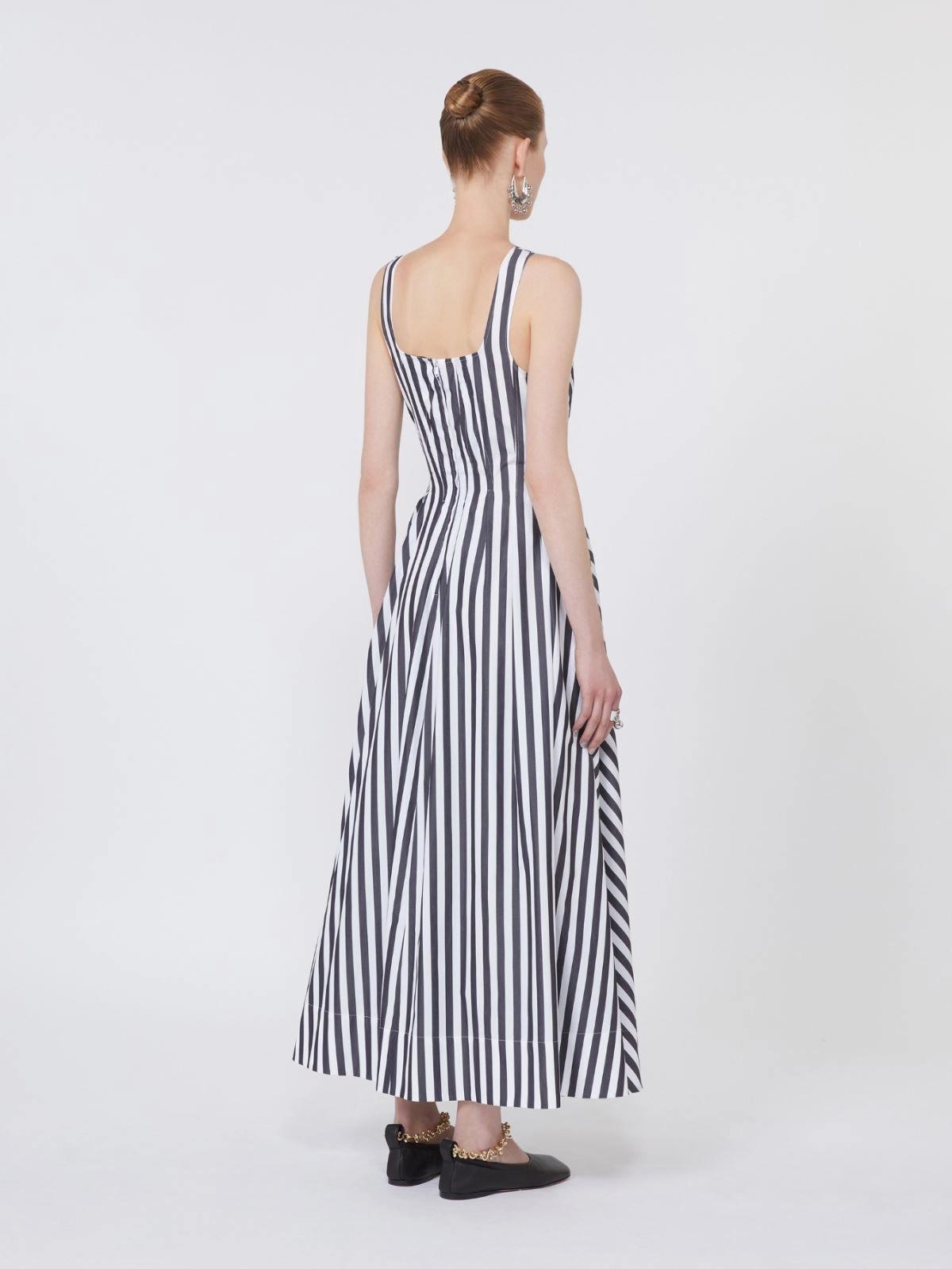 Abito lungo in popeline di cotone - Nero<BR/> SPXFILMATO 004 SPORTMAX 