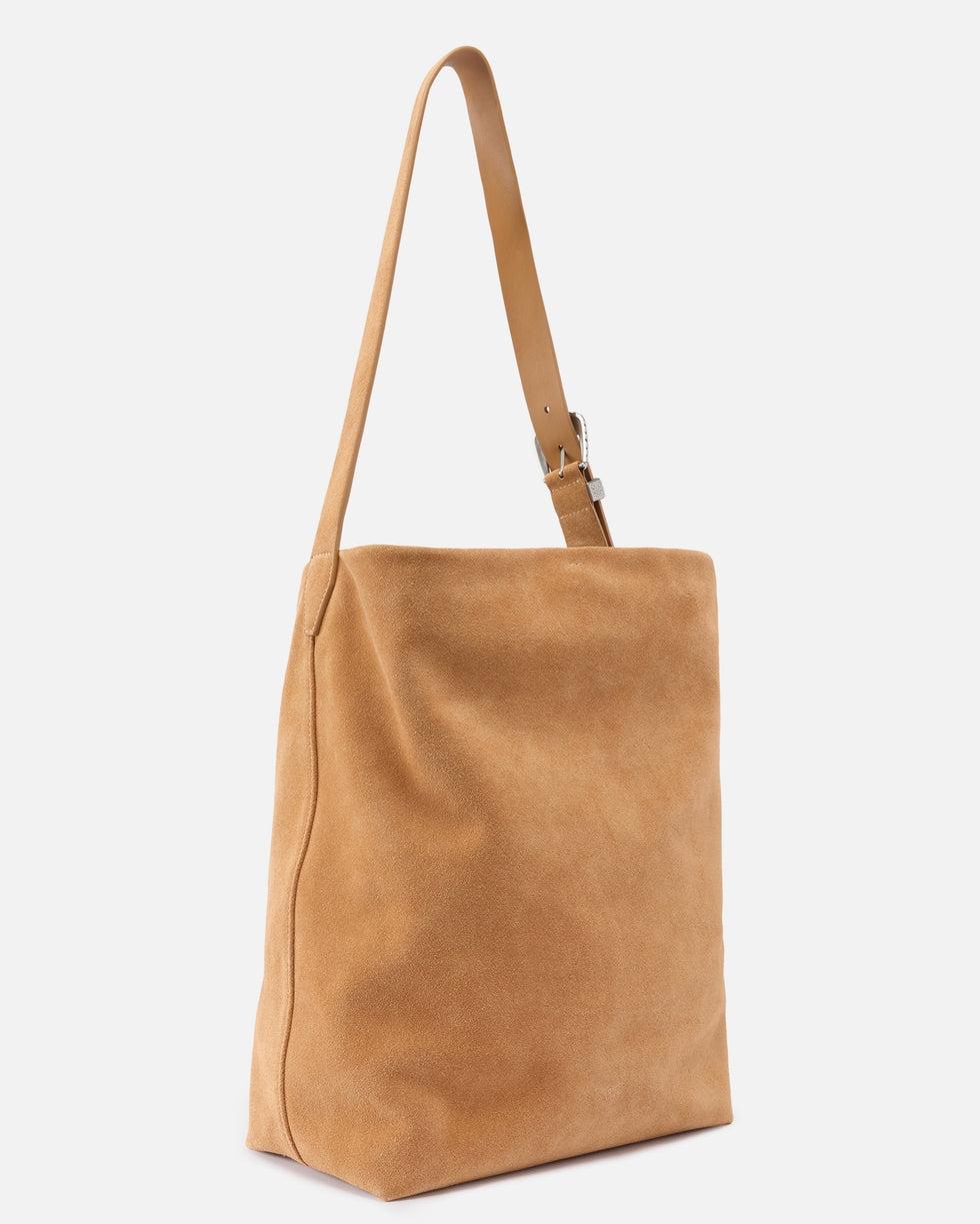 Borsa a tracolla grande Bucket Big in suede<BR/> 106834A0F6 L08A PINKO 