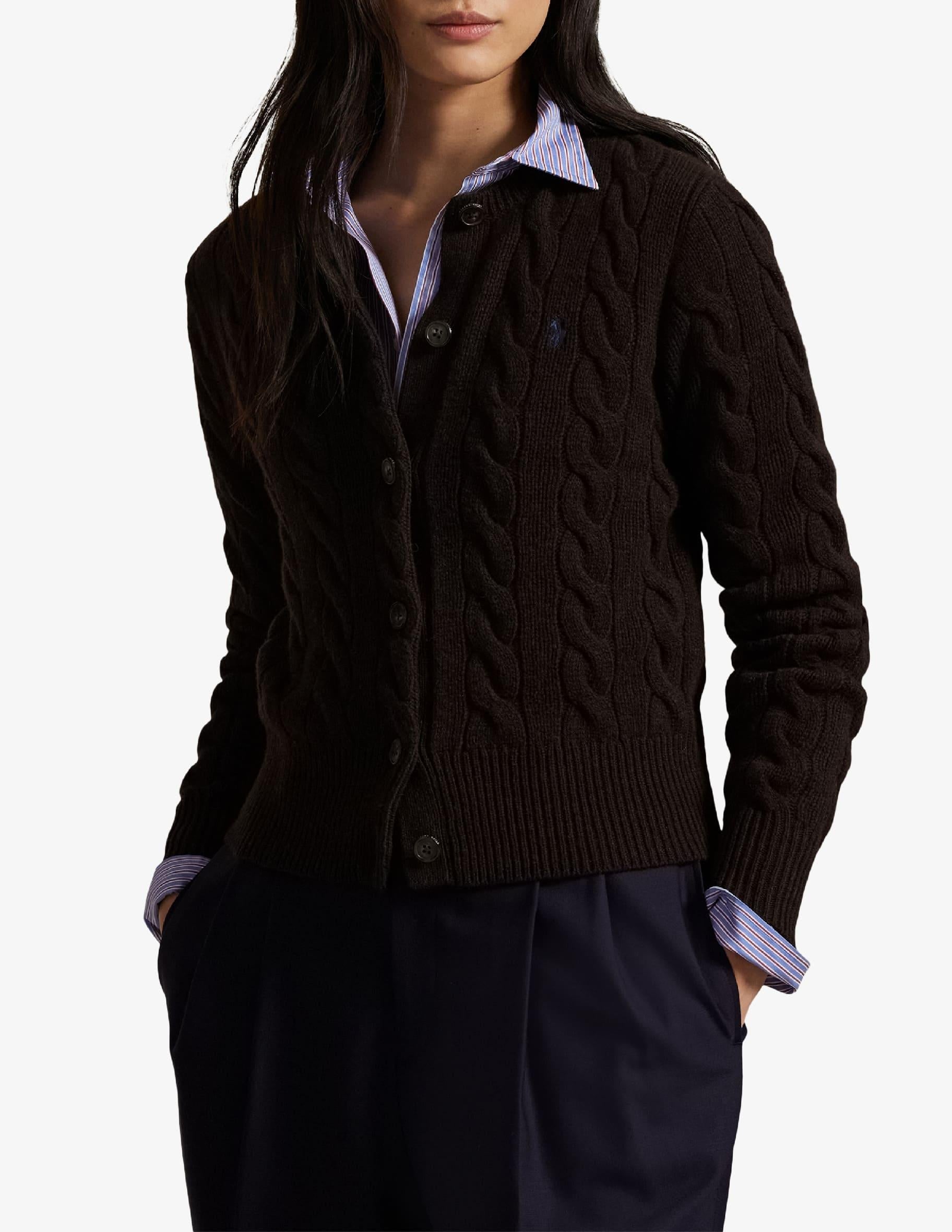 Cardigan misto lana lavorato a trecce 211972104 007 RALPH LAUREN 