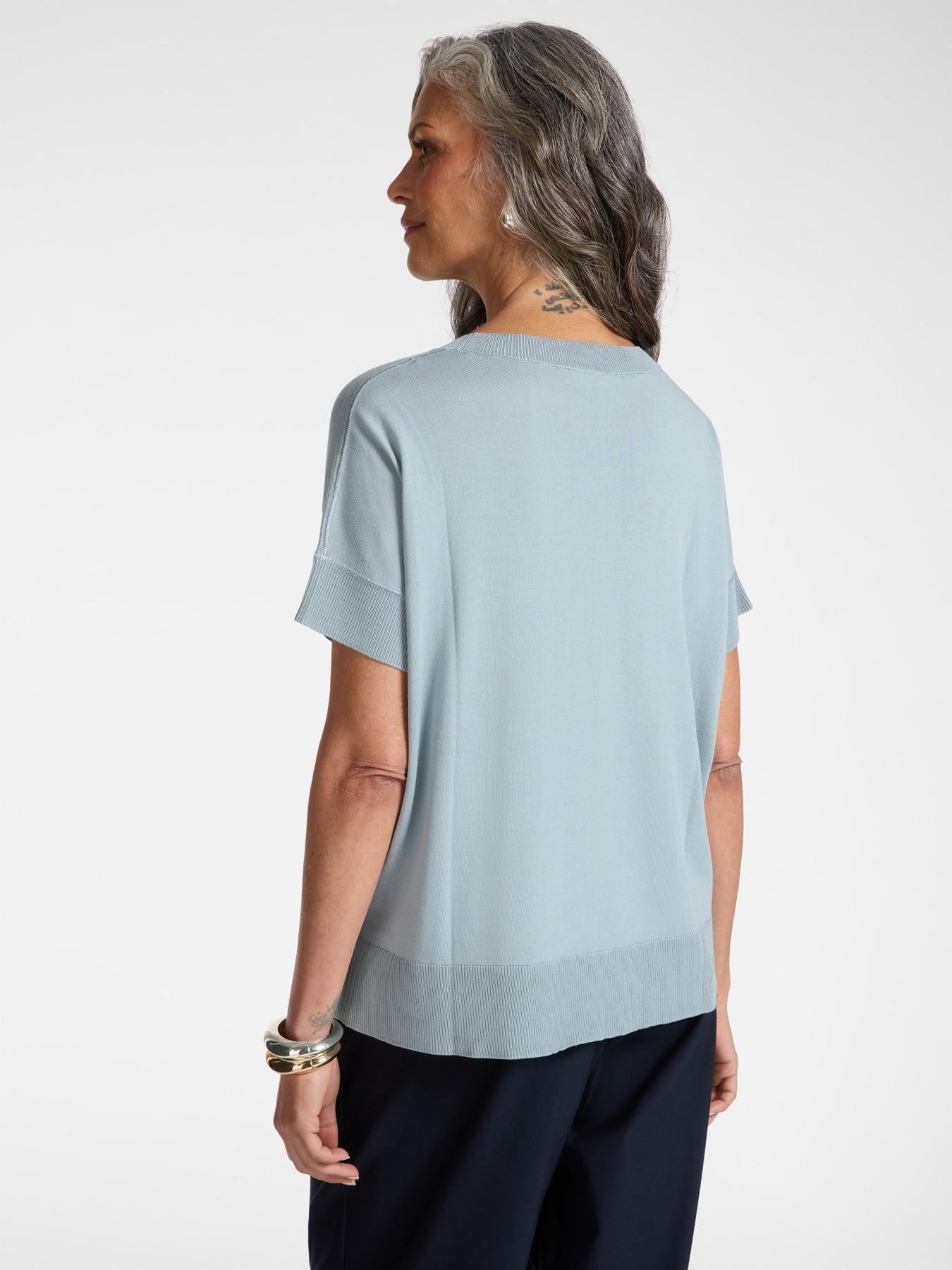 Maglia maniche corte misto viscosa<BR/> M606Z000748N A4 ELENA MIRO 