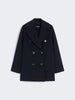 Cappotto corto doppiopetto in lana
