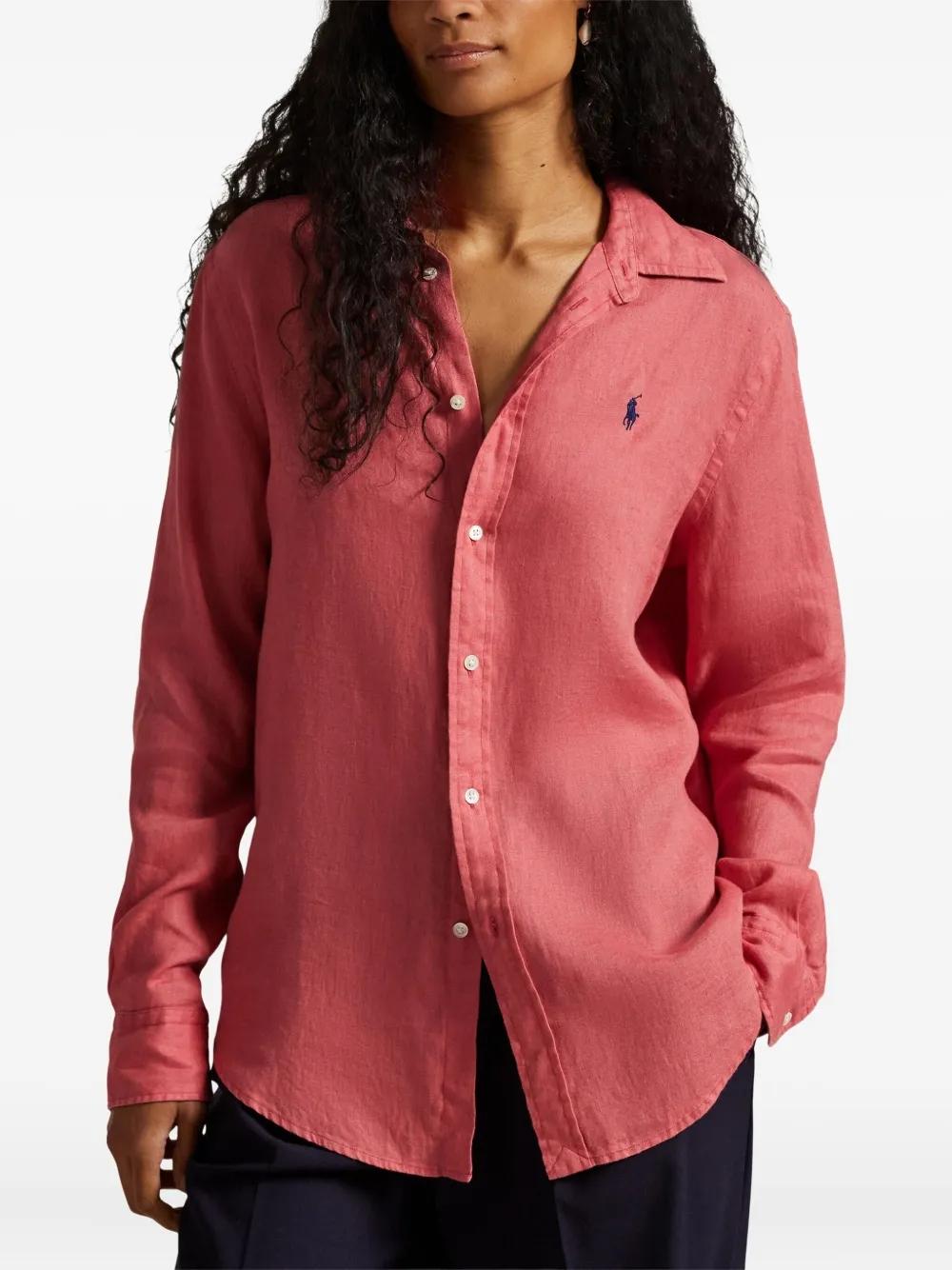 Camicia donna Polo Ralph Lauren realizzata in lino 211970730 505 RALPH LAUREN 