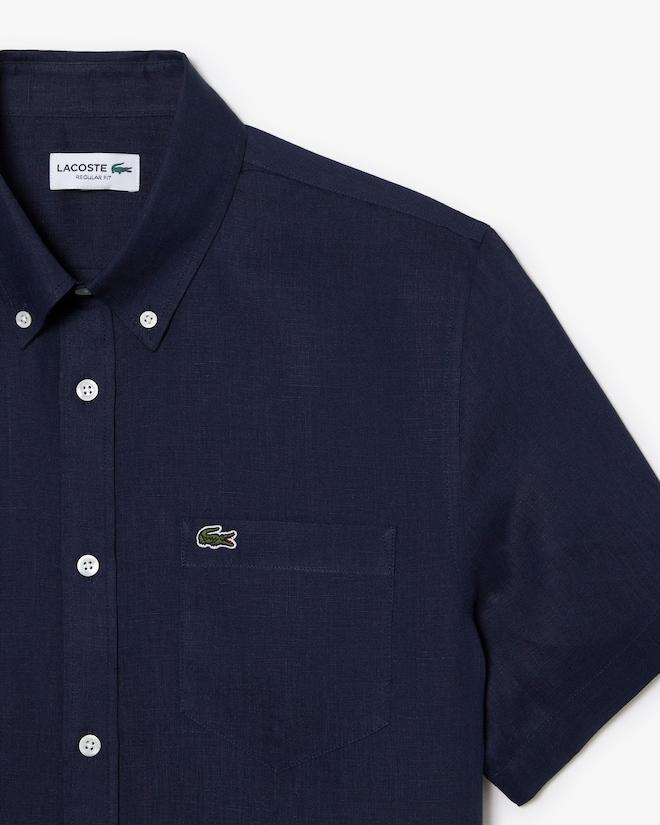 Camicia di lino a maniche corte CH5699 166 LACOSTE 