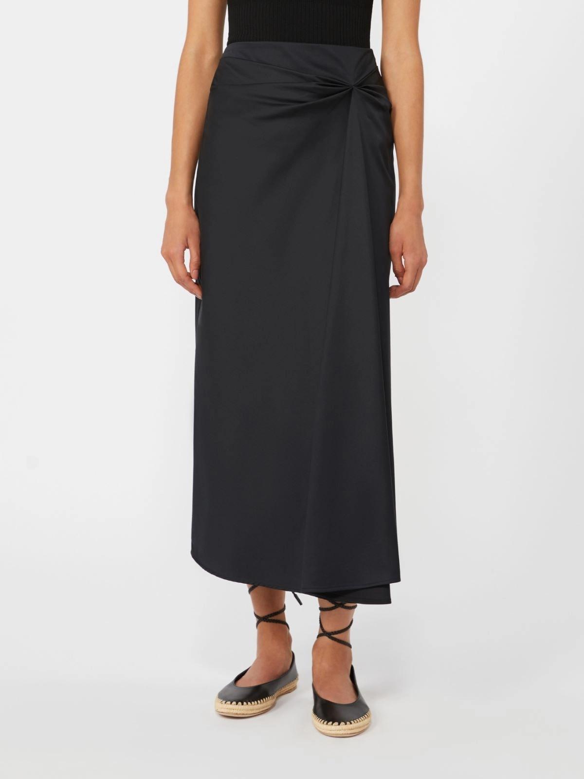 Gonna in raso di cotone - Nero<BR/> MXMPAGGI 002 MAX MARA 