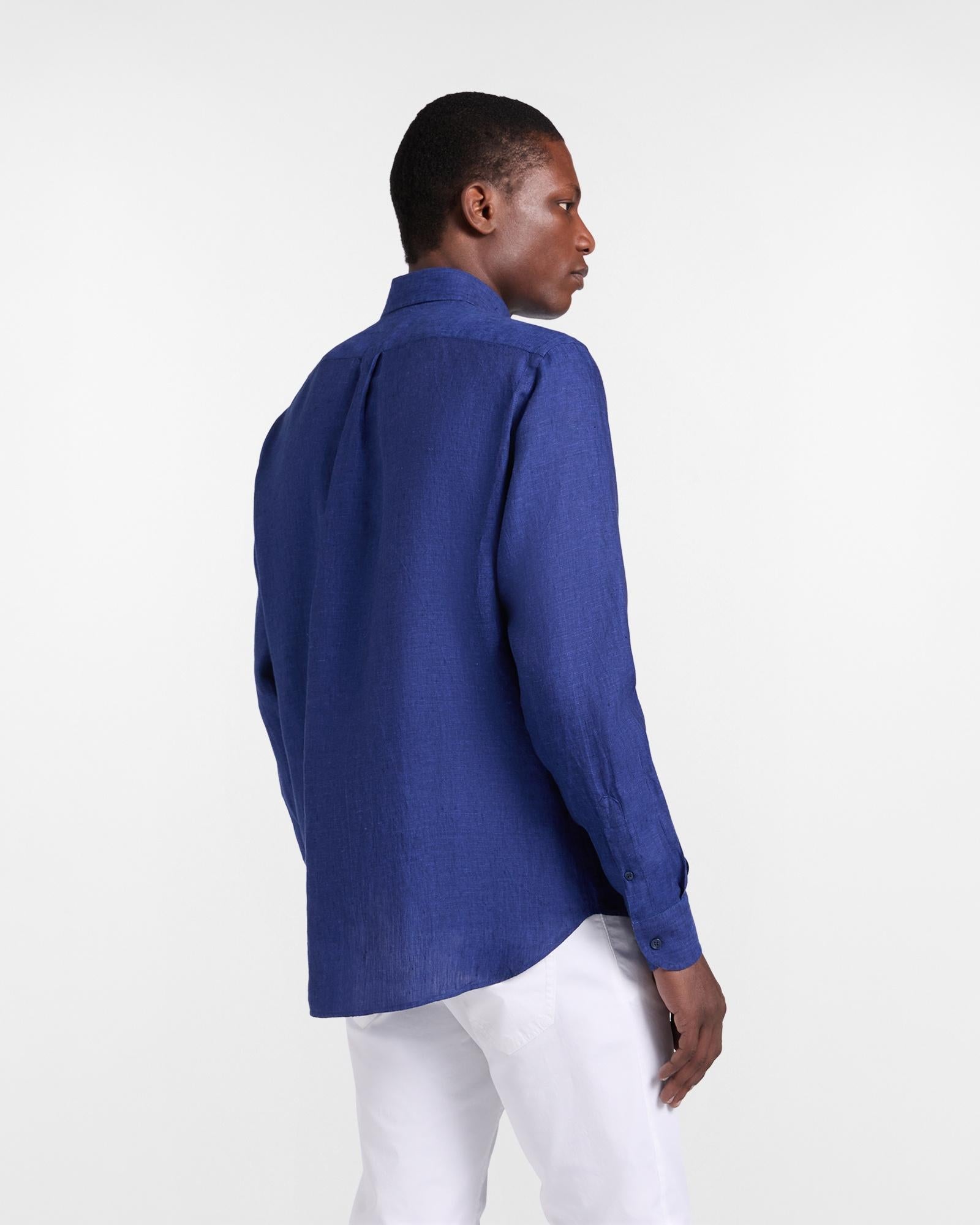 Camicia in puro lino regular fit<BR/> CRQ014010883B 828 HARMONT & BLAINE 