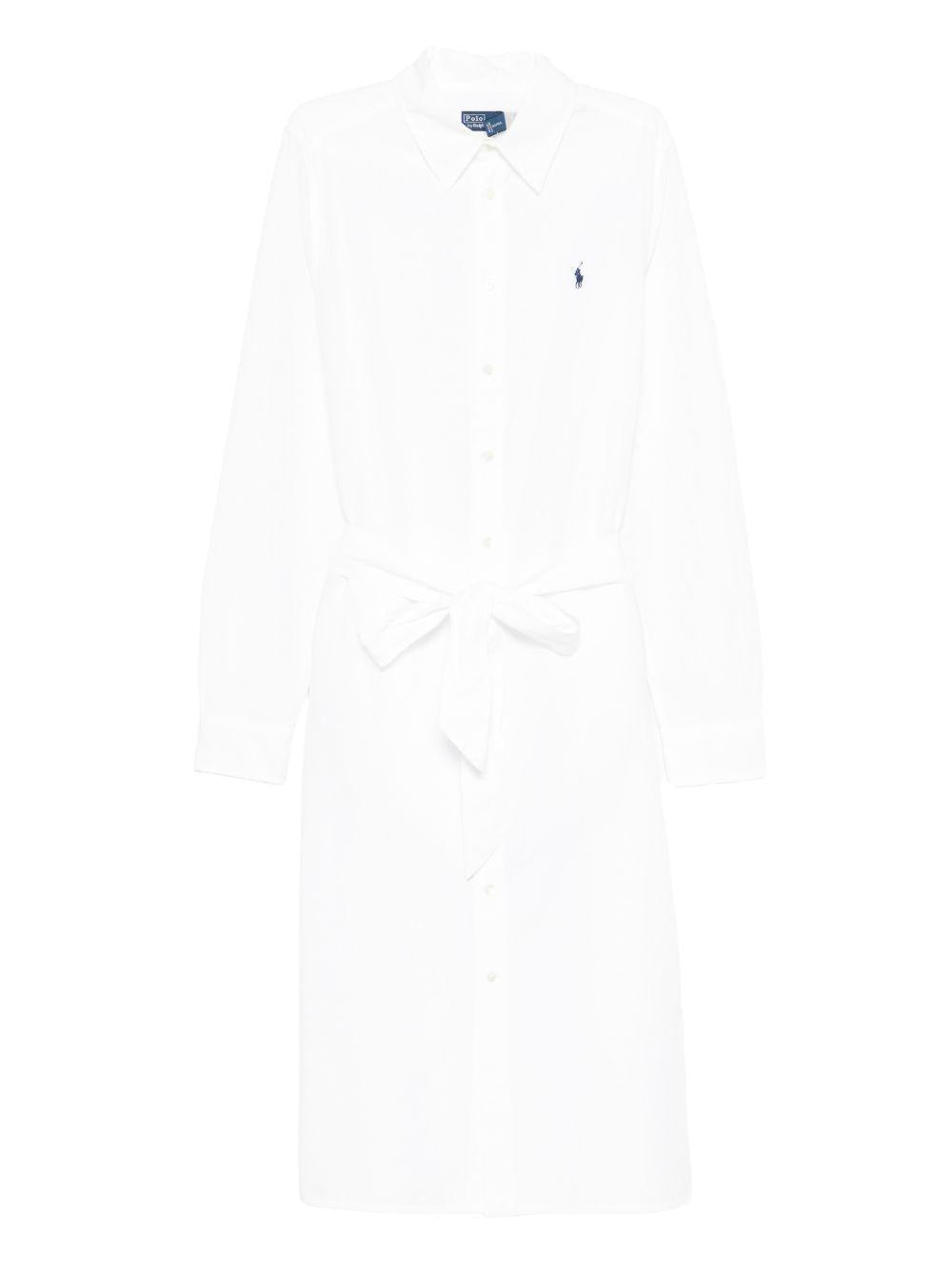 Abito Midi in misto lino e cotone 211B18781 001 RALPH LAUREN 