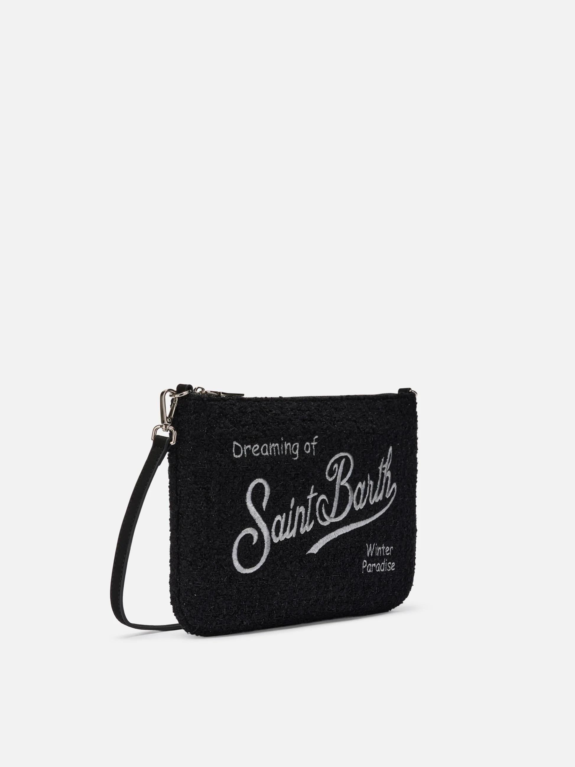 Borsa crossbody Parisienne Tweed nera PAR0028 00207I MC2 SAINT BARTH 