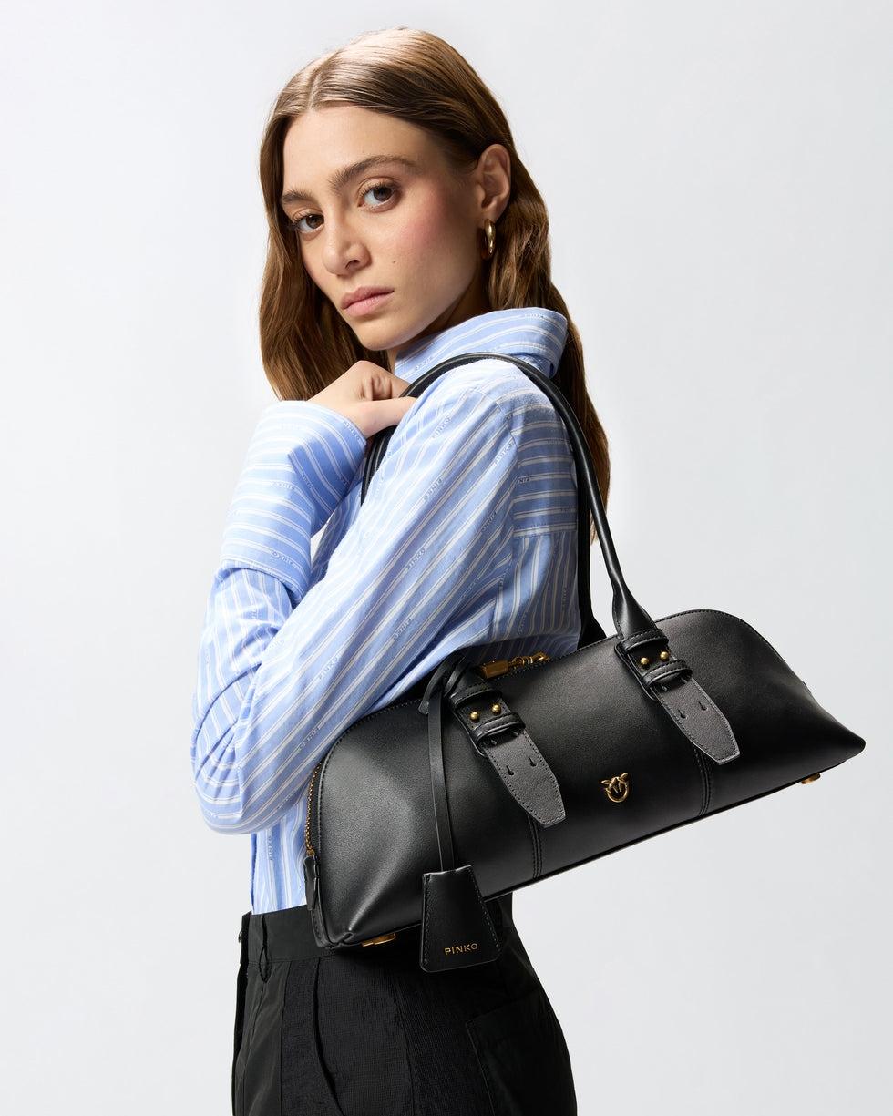 Borsa grande a spalla Escape Bag Horizontal in pelle 106169A0QO Z99Q PINKO 