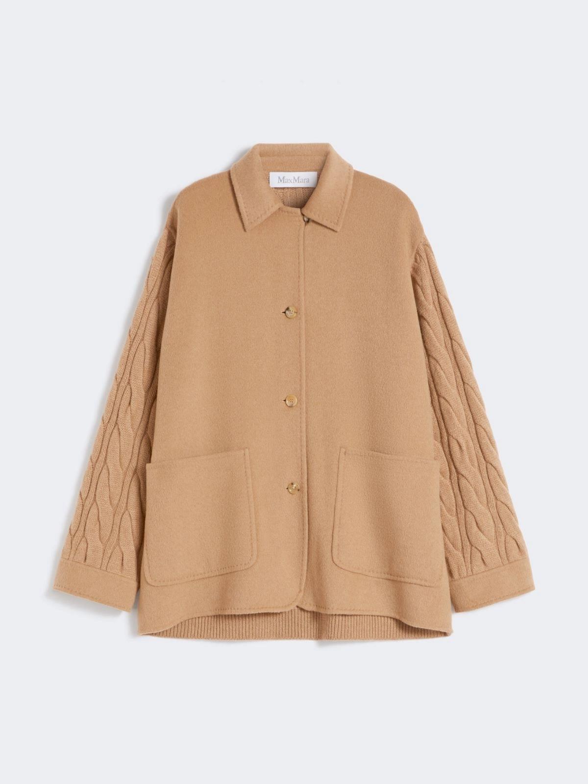 Overshirt in filato di cammello - Cammello<BR/> TACCO 001 MAX MARA 