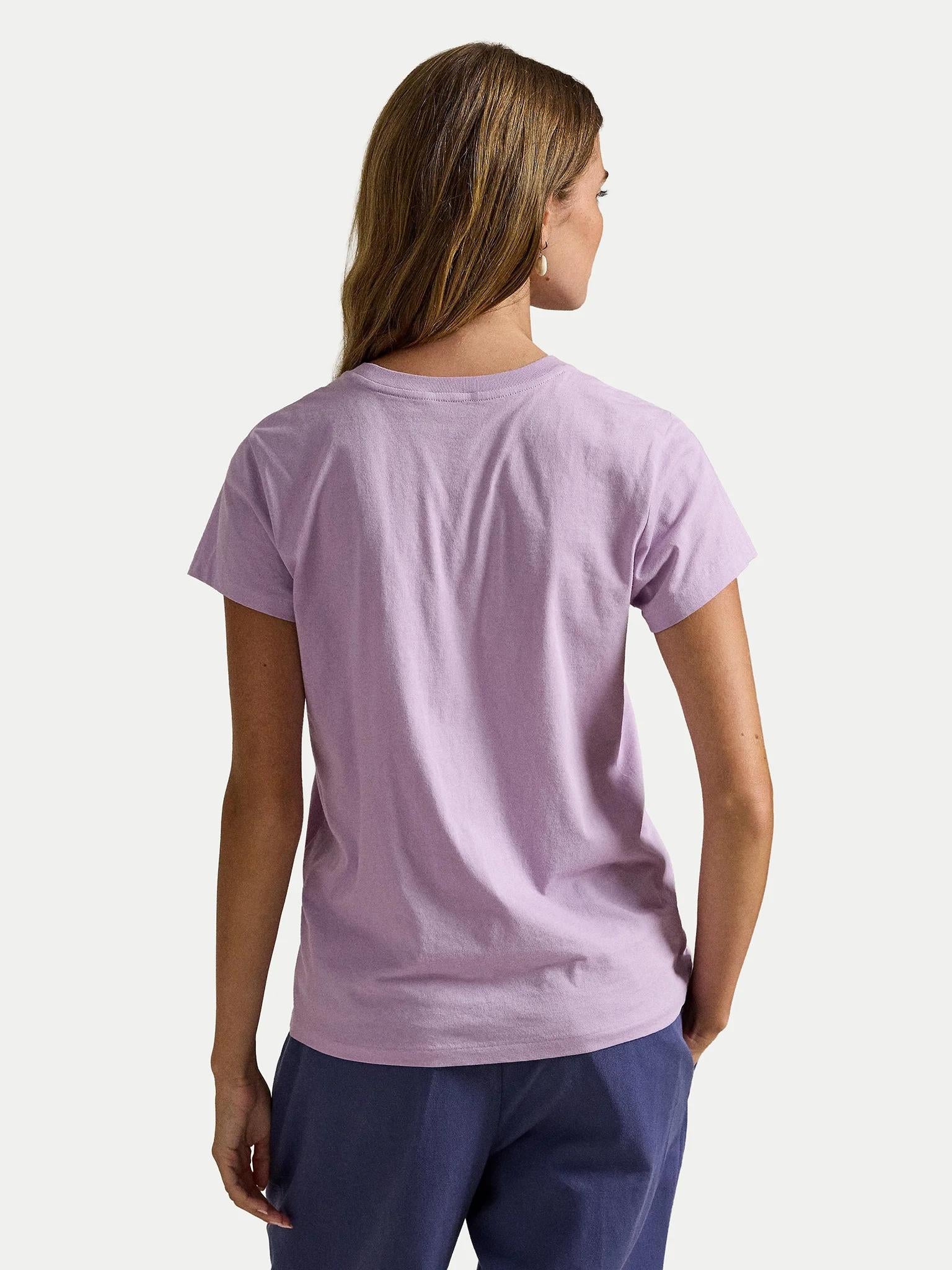 T-shirt donna in cotone classic fit 211B14605 015 RALPH LAUREN 