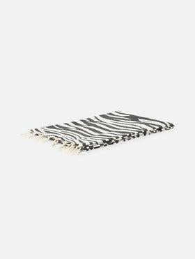 Telo mare Foutas in cotone con jacquard zebrato<BR/> FOUT009 02714L MC2 SAINT BARTH 