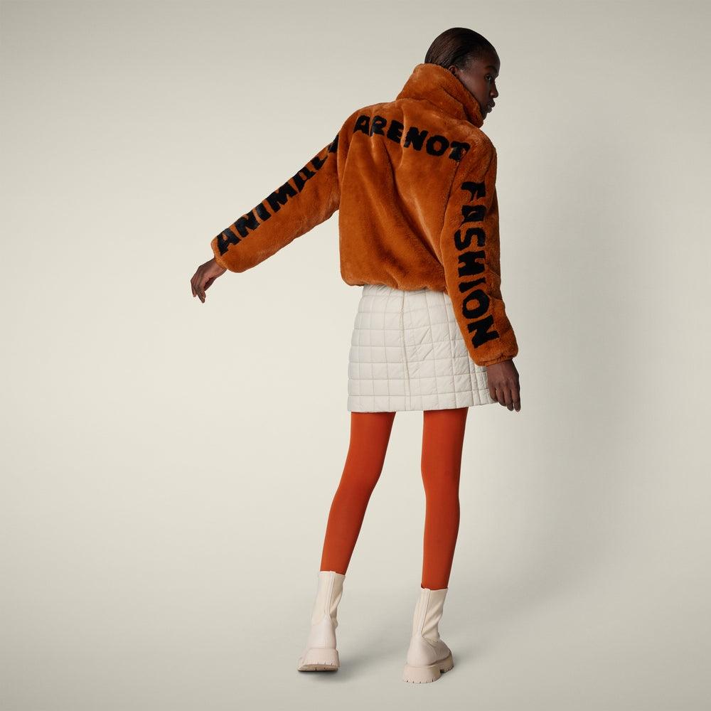 Giacca donna reversibile mod. Margherita marrone caramello D31352W 40044 SAVE THE DUCK 