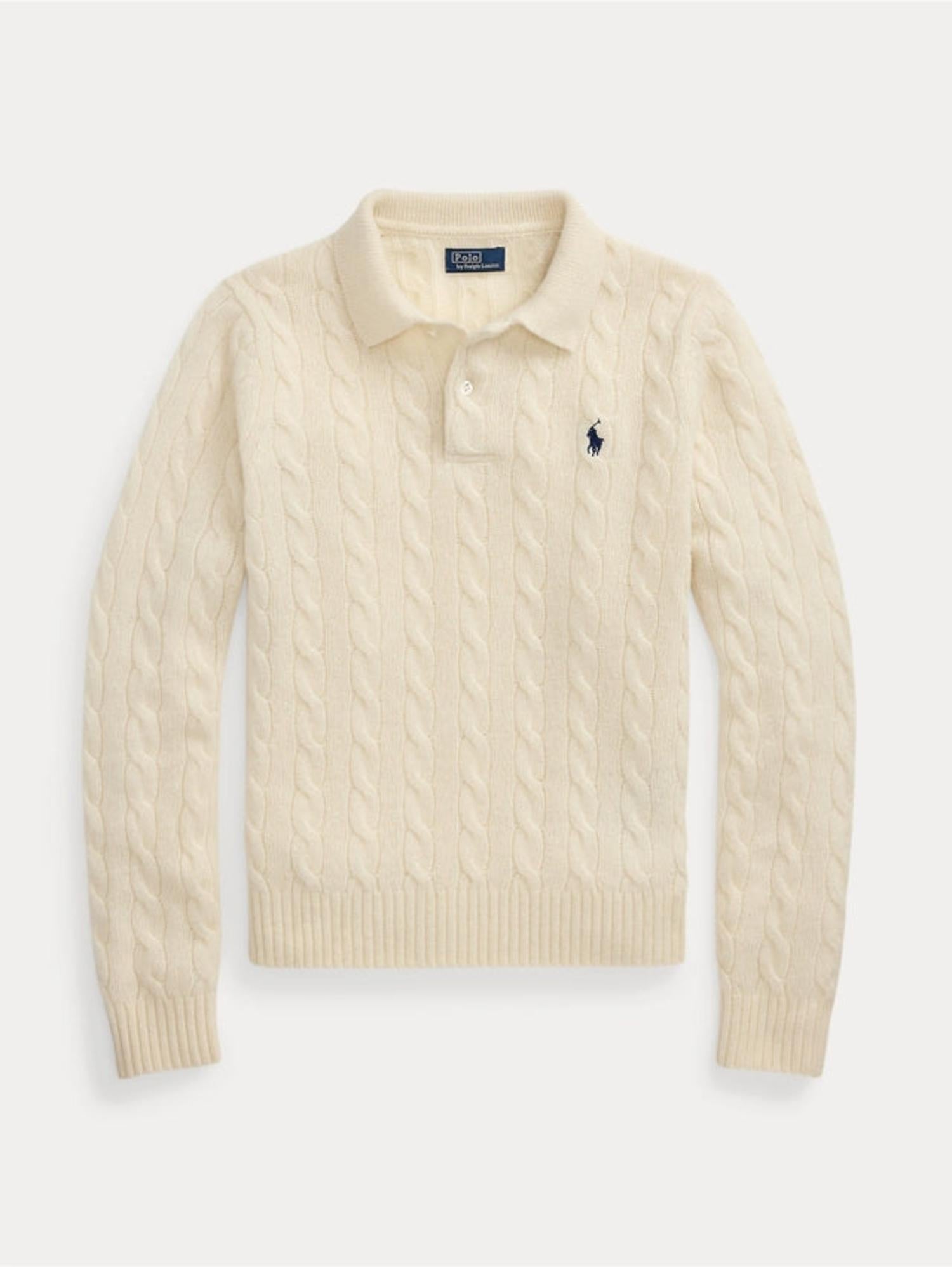 Polo in misto lana a trecce 211972132 001 RALPH LAUREN 