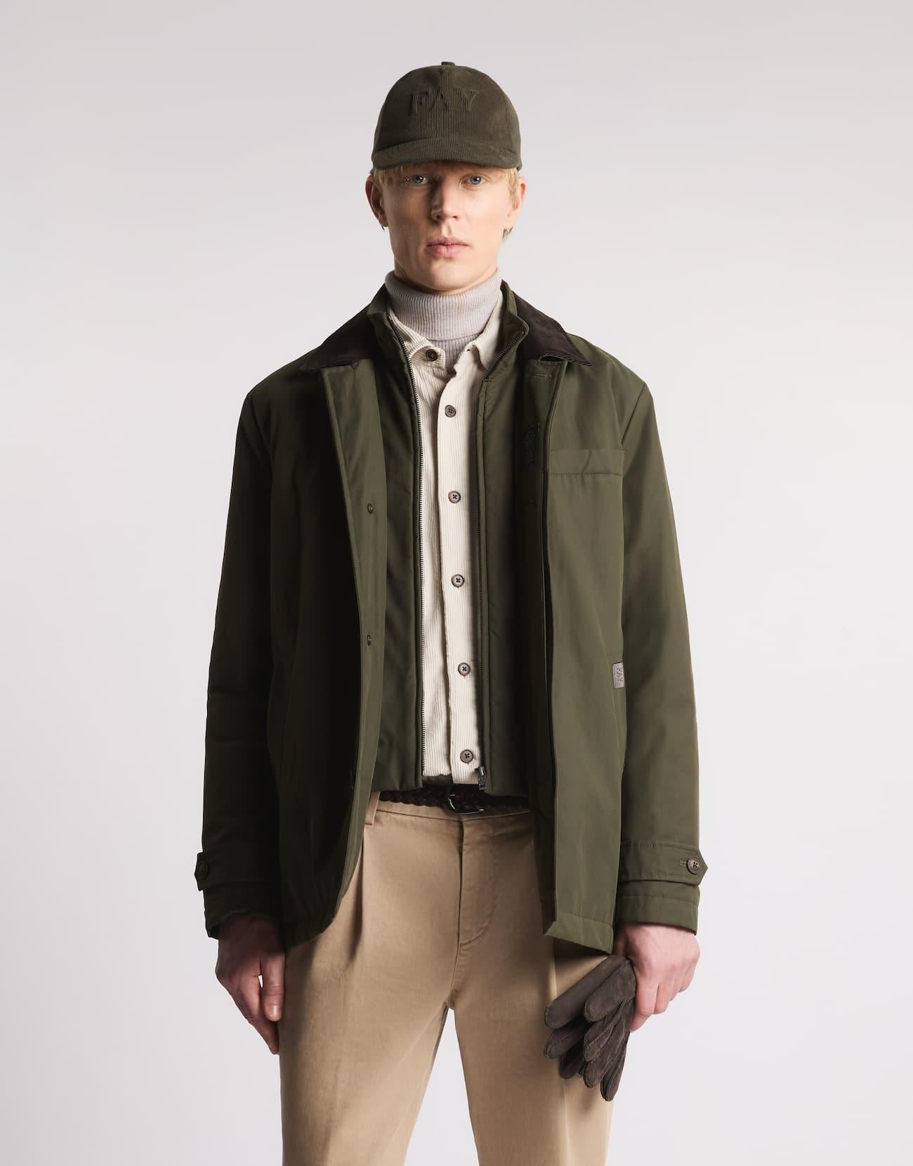 Morning Raincoat Corto in Faille di Cotone e Nylon NAM13510100XLZ V805 FAY 