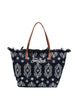 Borsa da spiaggia con ricami e frange