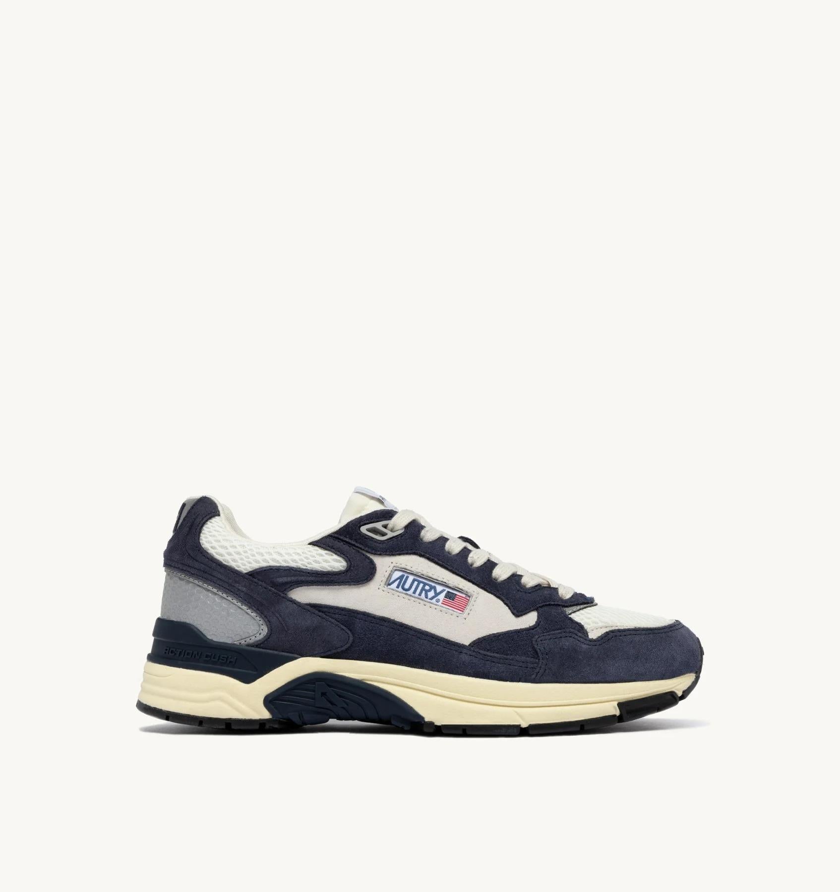 SNEAKERS HYPERWAY IN MESH E SUEDE SPACE BLUE E ARGENTO<BR/> HYLM SA06 AUTRY ACTION SHOES 