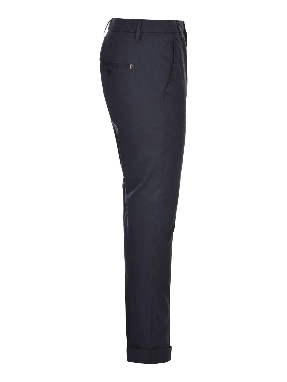 Pantaloni Gaubert slim in popeline leggero<BR/> UP235GSE046UIZ1 890 DONDUP 