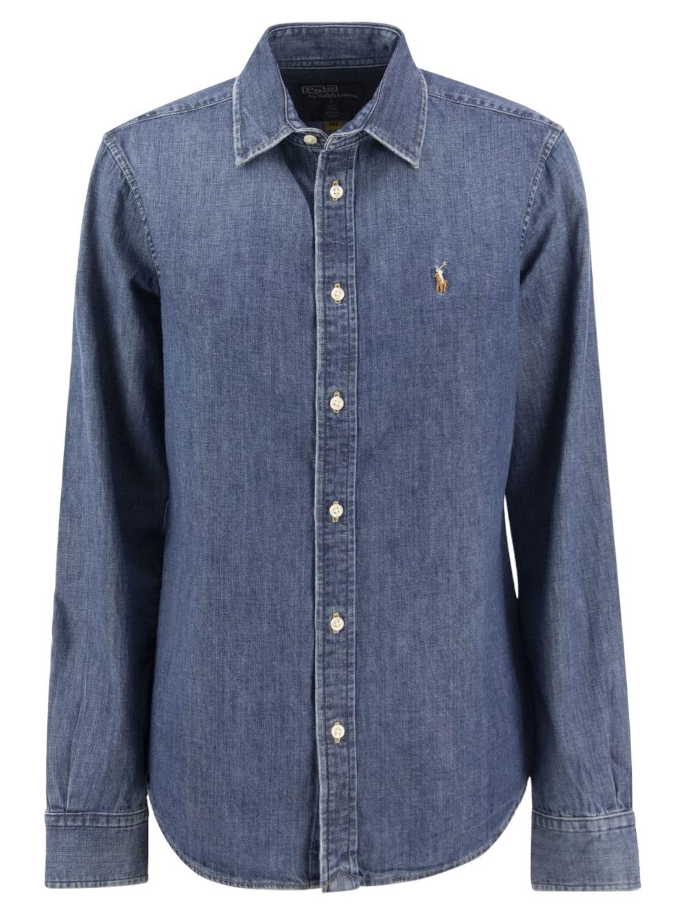 Camicia donna in denim