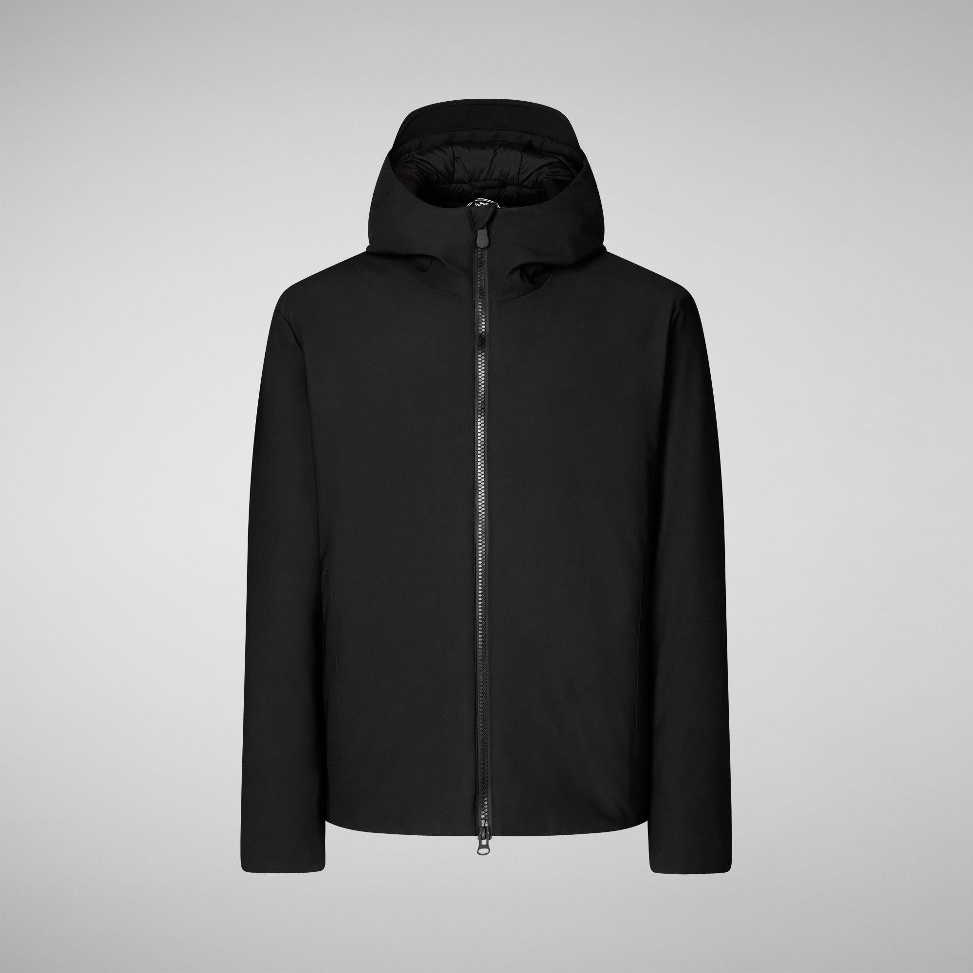 Men's padded technical fabric jacket