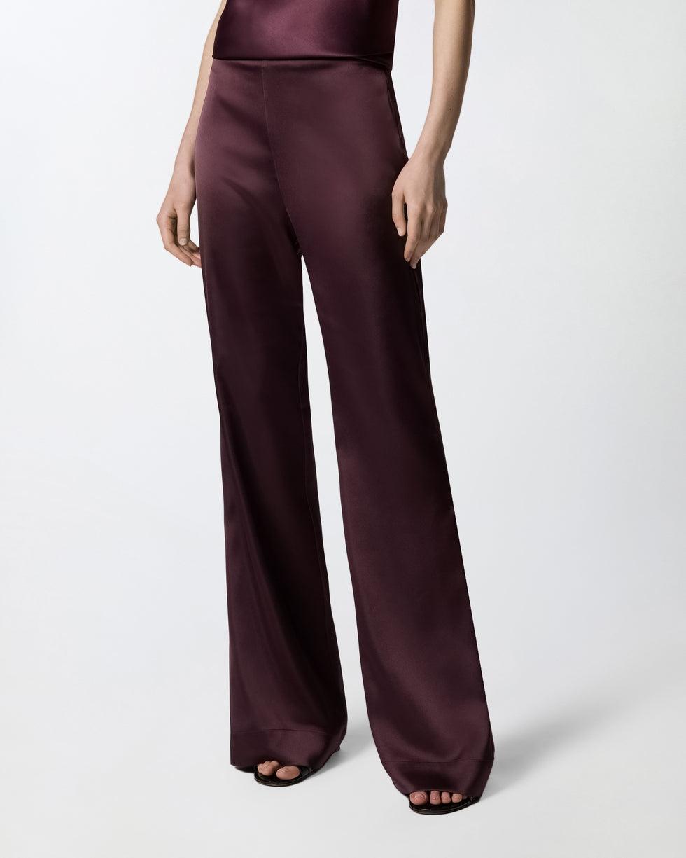 Pantaloni svasati in satin<BR/> 106434A361 R57 PINKO 