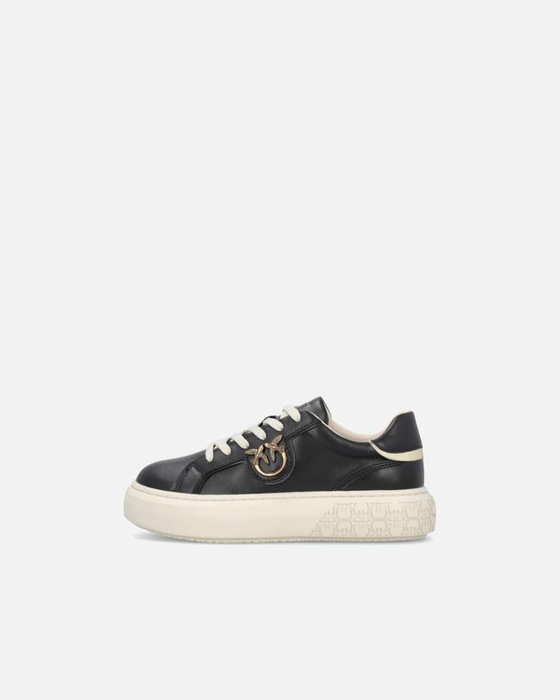 Sneakers flatform con suola alta e logo in metallo SS0003P014 ZI8 PINKO 