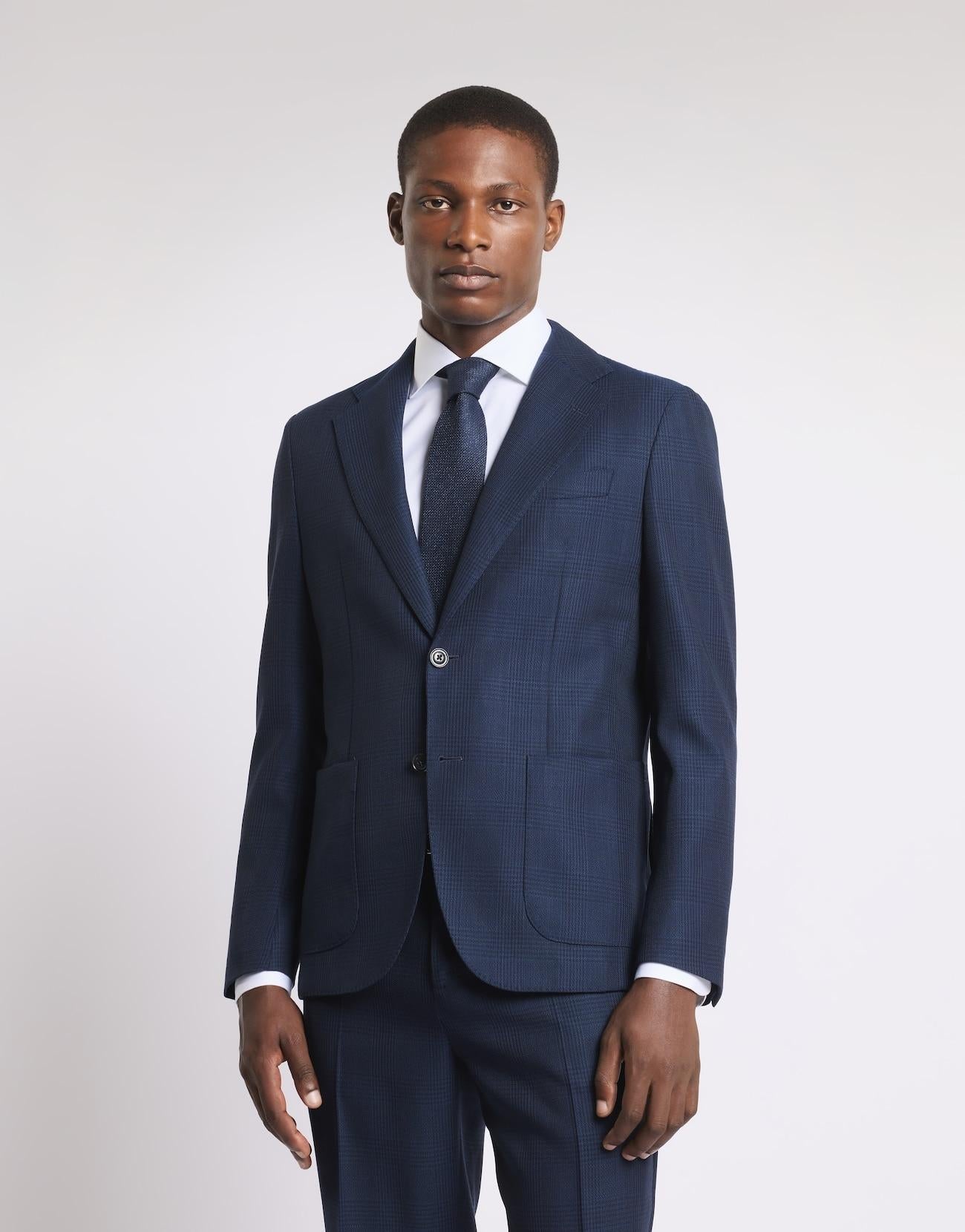 Giacca in Lana Principe di Galles<BR/> NGM70520920ZAC U806 FAY 