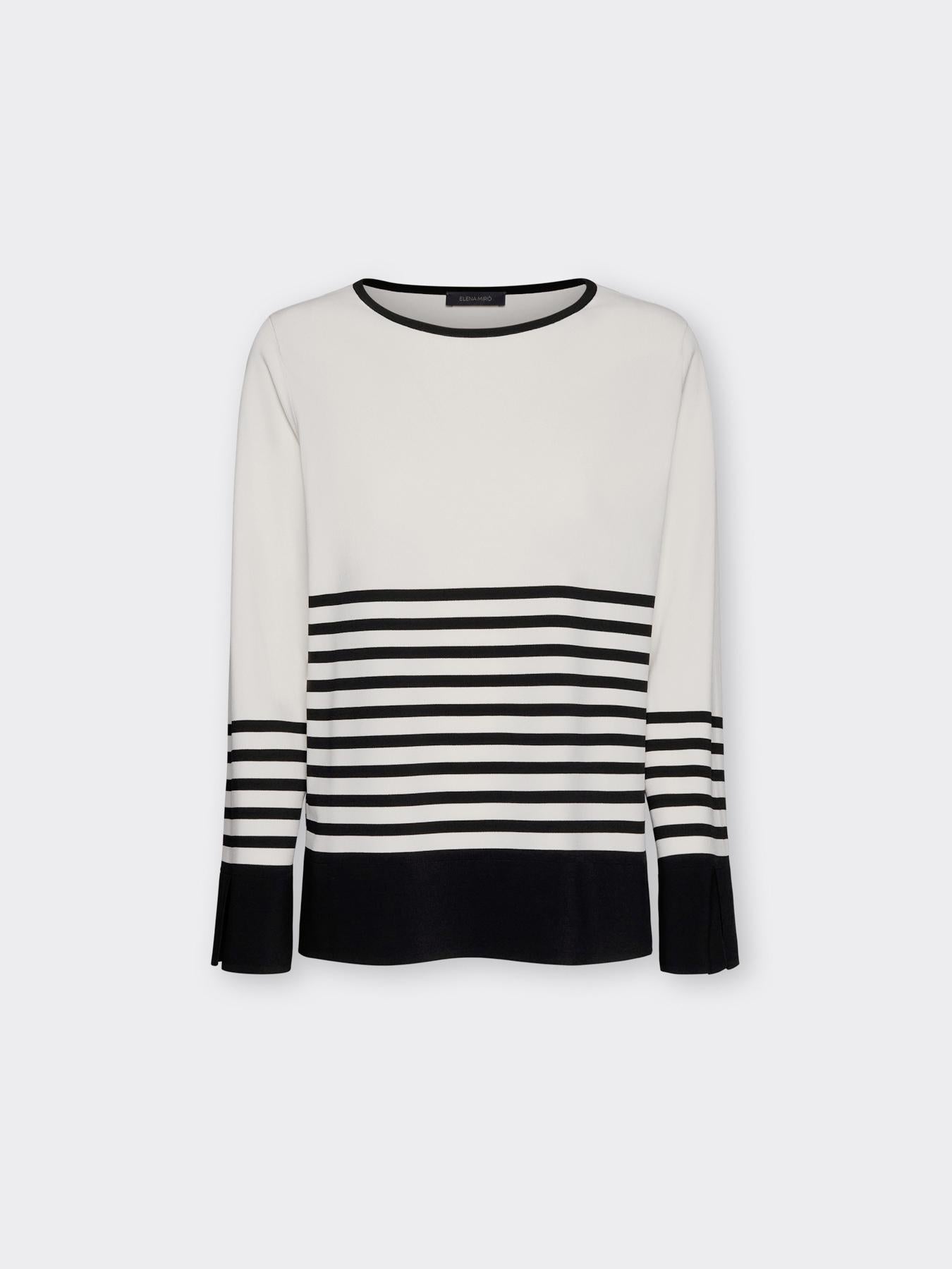 Maglia rigata misto viscosa<BR/> M561Z000702N A1 ELENA MIRO 