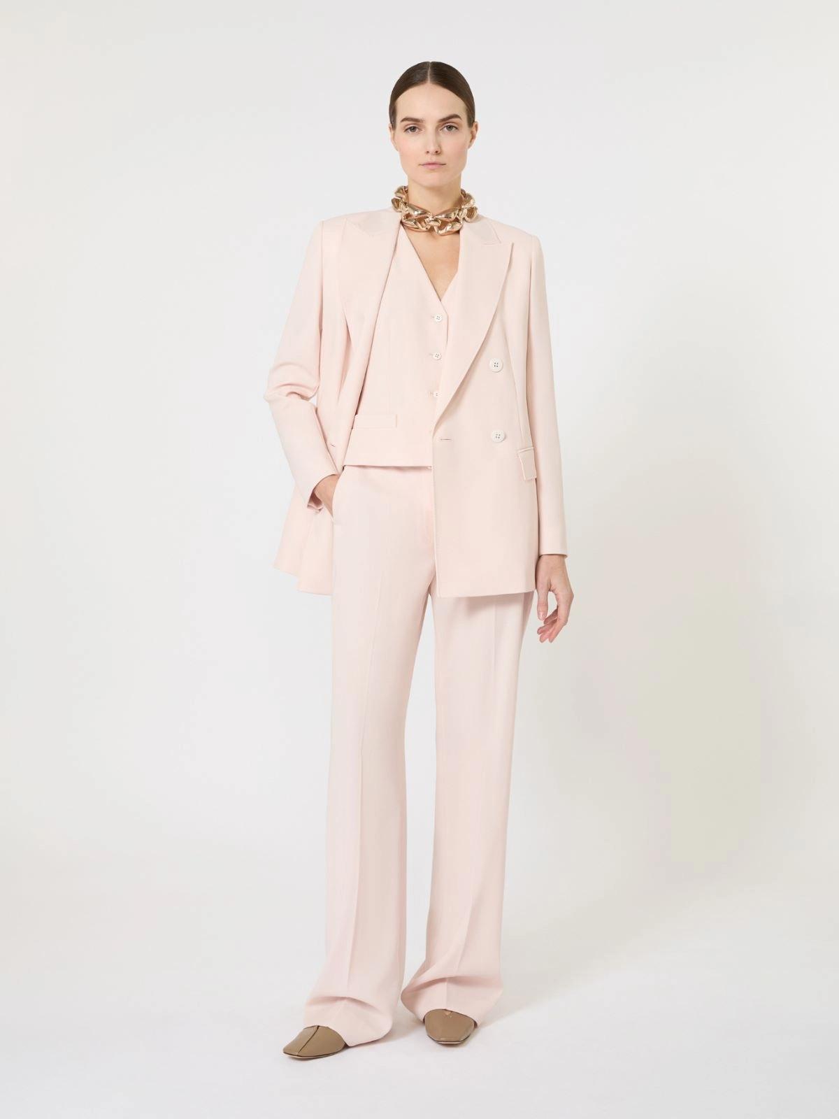 MSTMADIA<BR/>Gilet in crêpe di lana - Rosa<BR/> MSTMADIA 047 MAX MARA STUDIO 