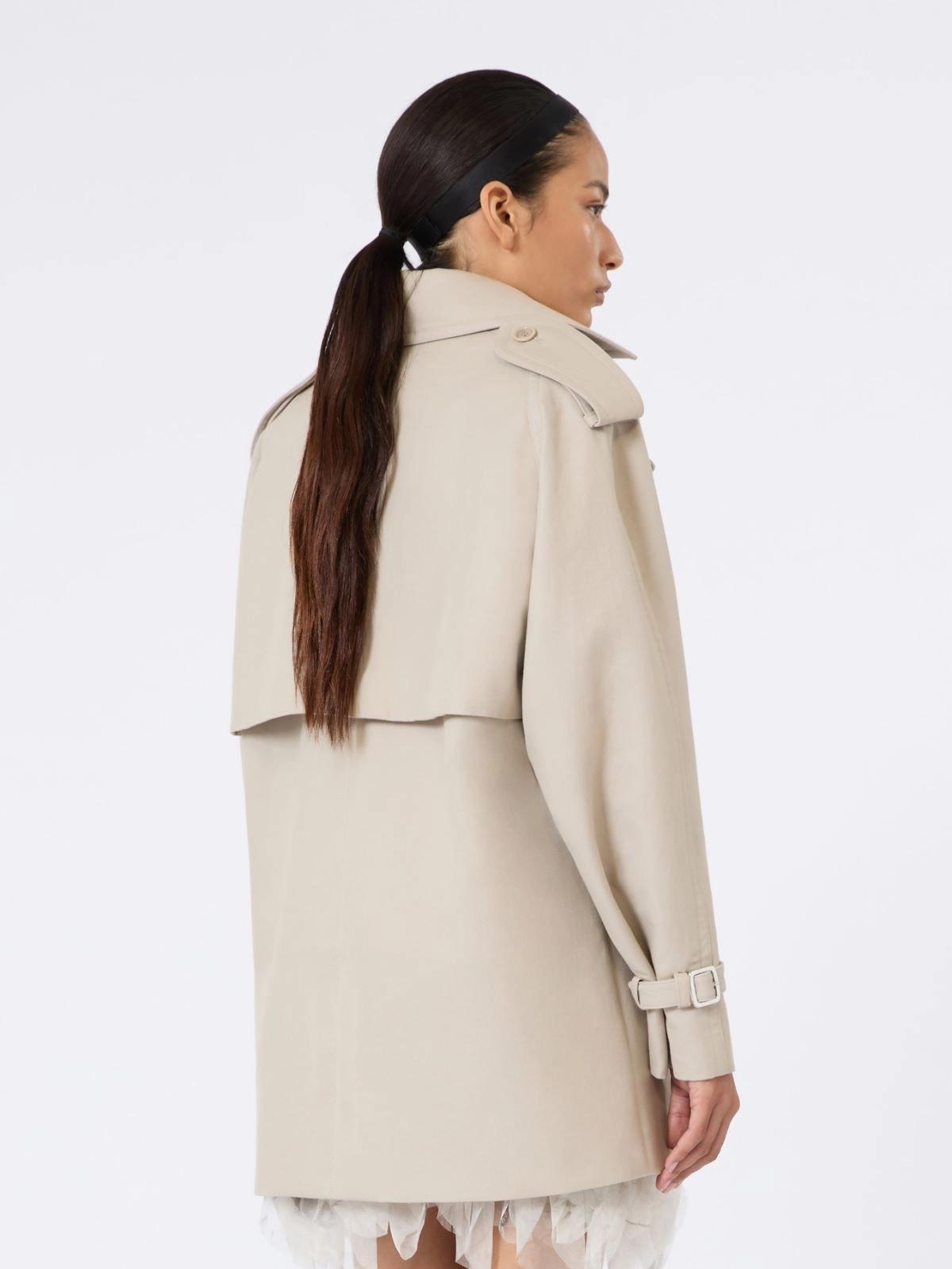 Spolverino corto in cotone - Sabbia<BR/> MXSCACIO 002 MAX MARA SFILATA 