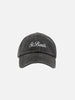Cappellino Davis in denim nero con ricamo Saint Barth