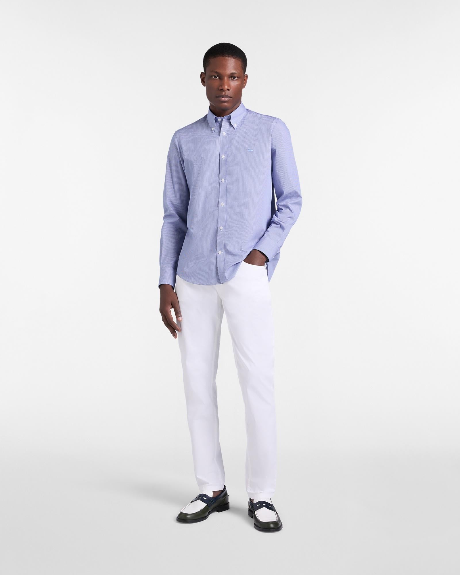 Camicie micro check regular fit<BR/> CRQ074013438B 801* HARMONT & BLAINE 