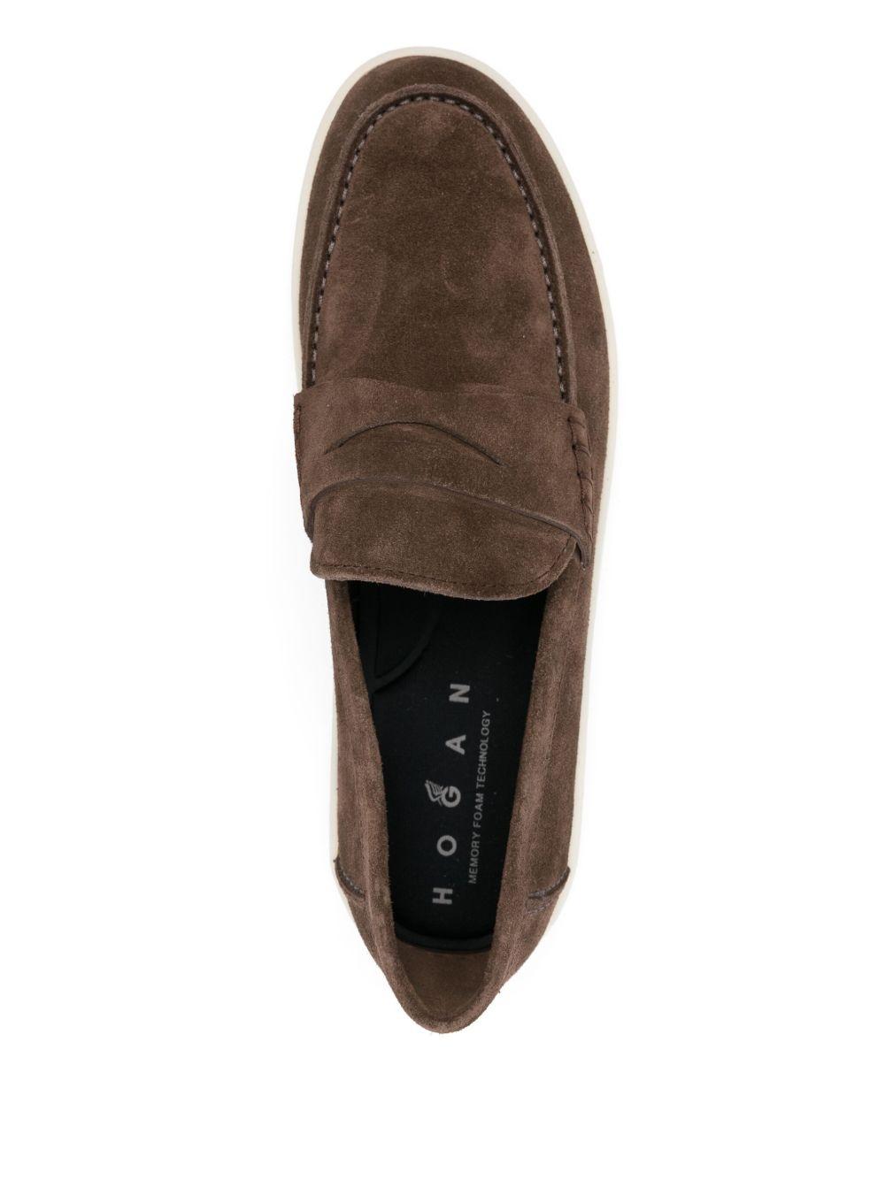 Mocassino marrone in camoscio<BR/> HXM6470FS00BTM S610 HOGAN 