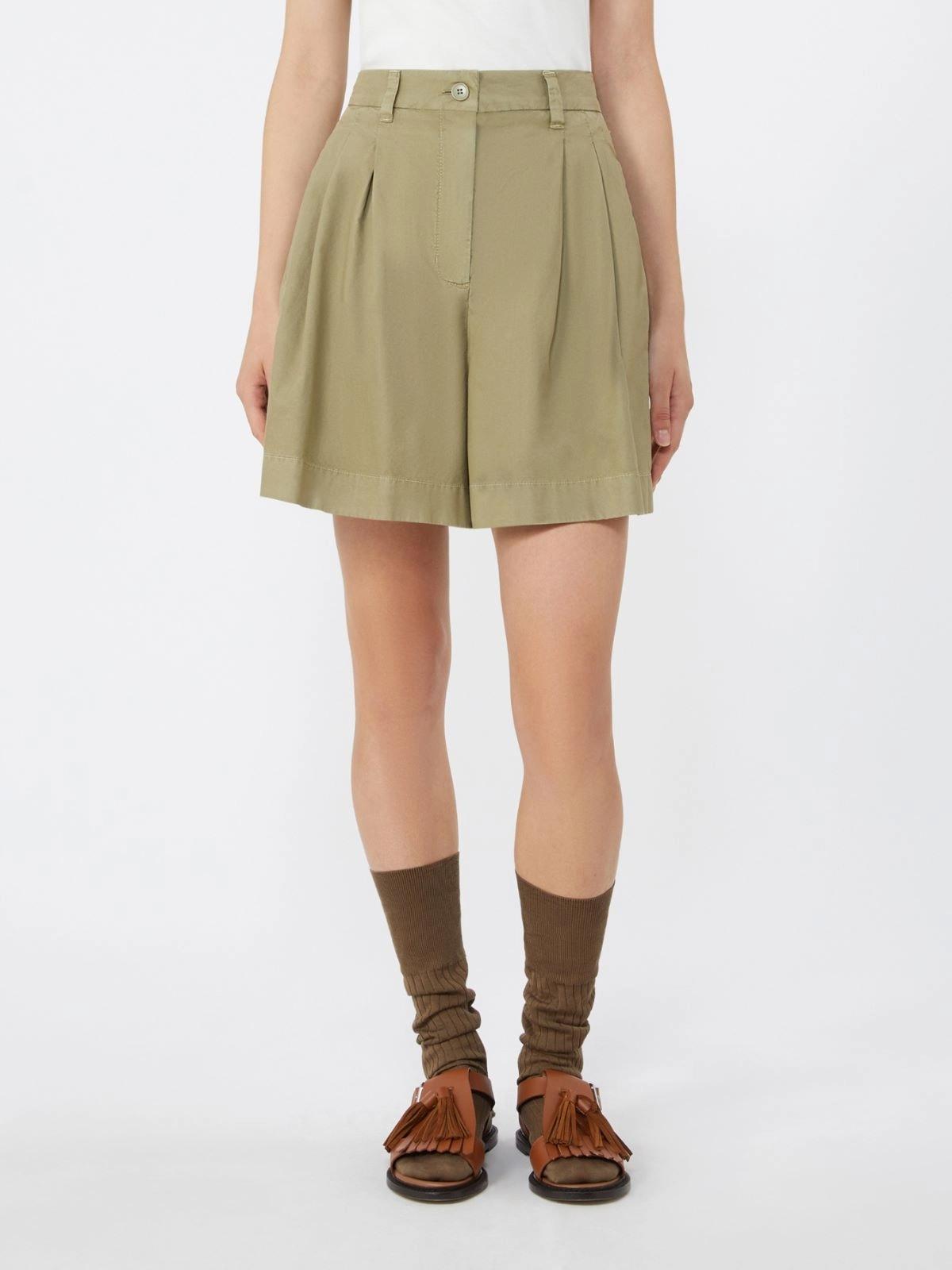 Bermuda in panama di cotone - VERDE OLIVA<BR/> WKDARMONIA 003 WEEKEND 