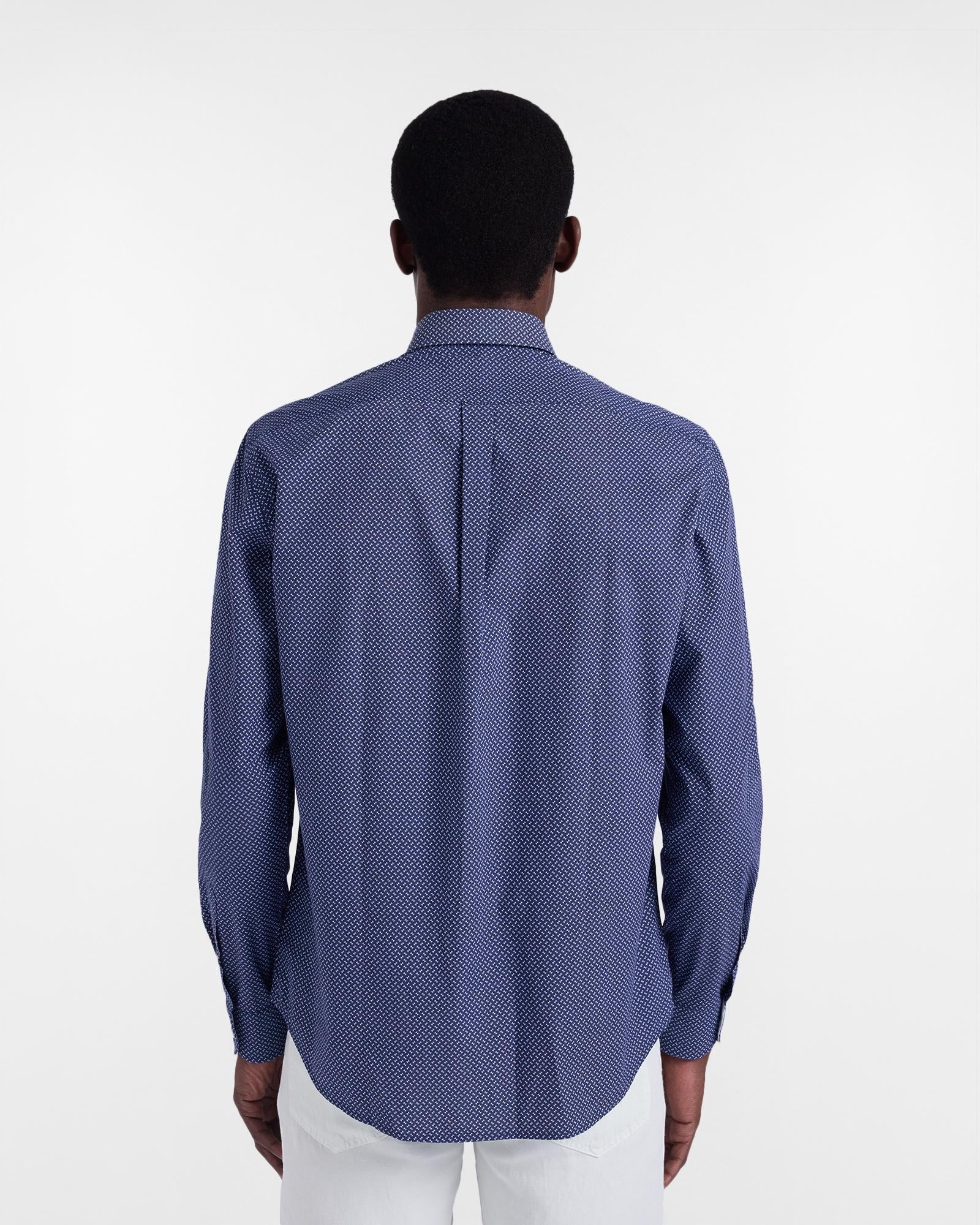 Camicia micro stampa regular fit<BR/> CRQ026013818B 801 HARMONT & BLAINE 