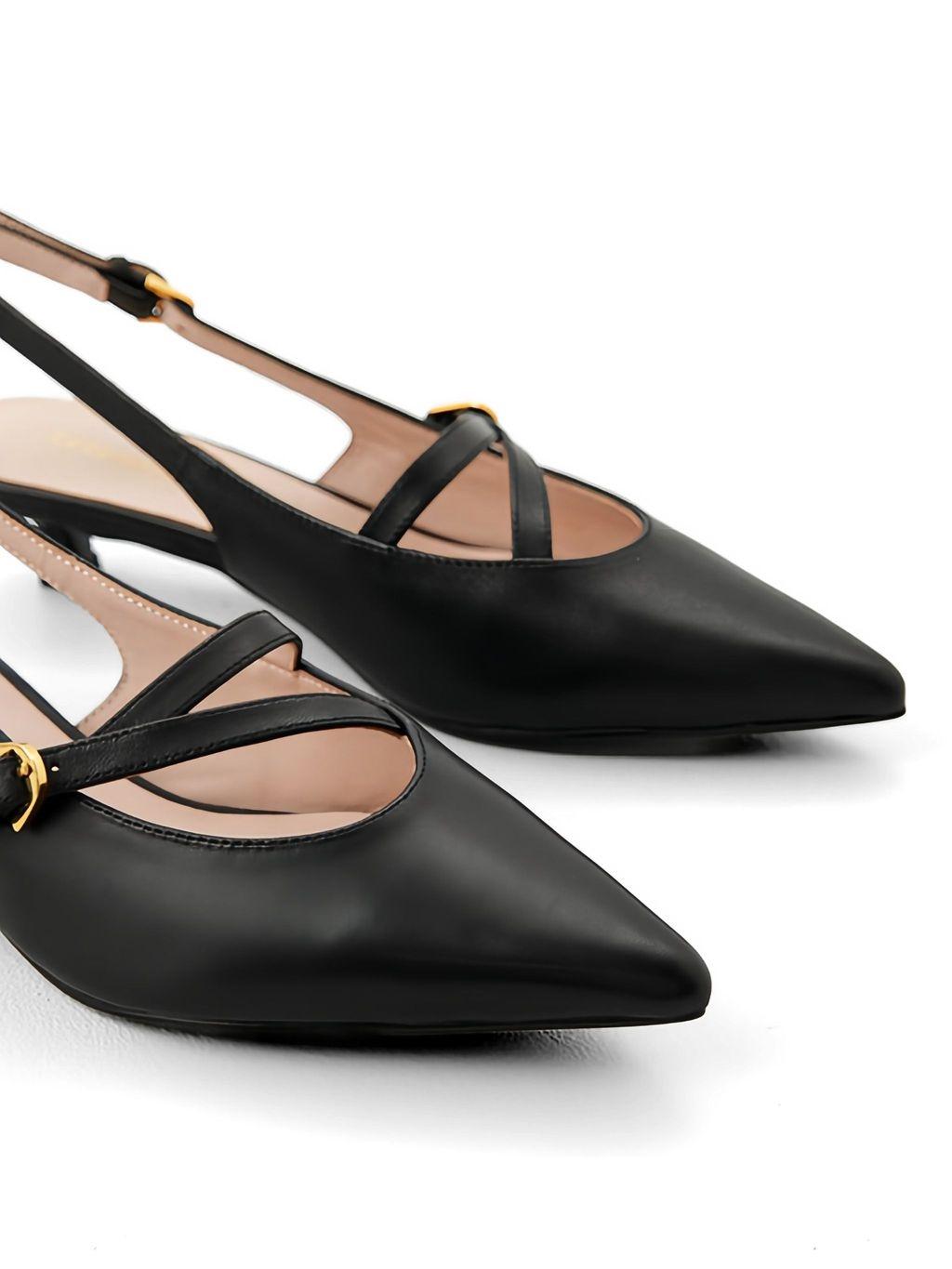 Slingback Ginko Coccinelle in Pelle nera<BR/> E4U0R210201 001 COCCINELLE 